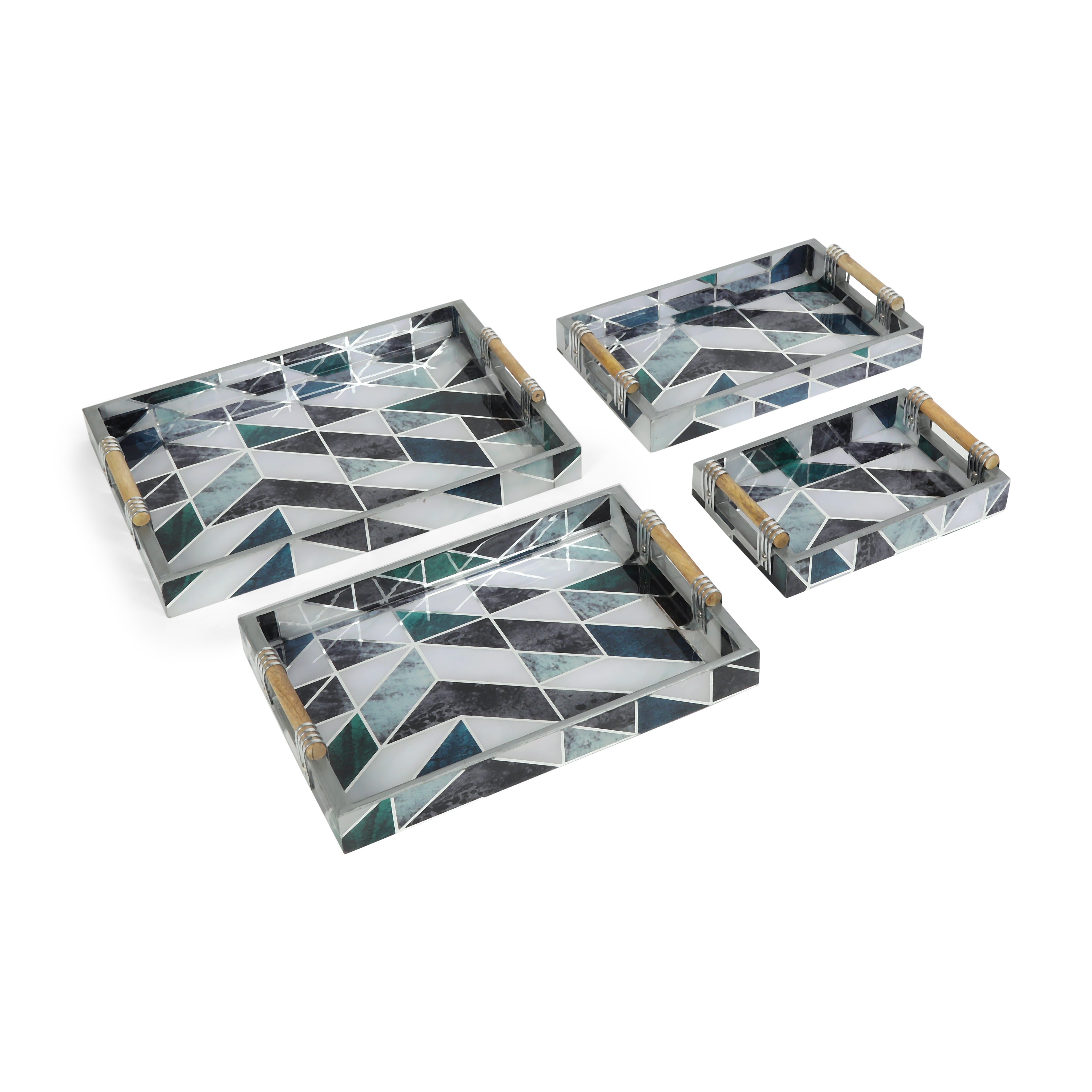 Tray Set Of 4 - New Mosaic