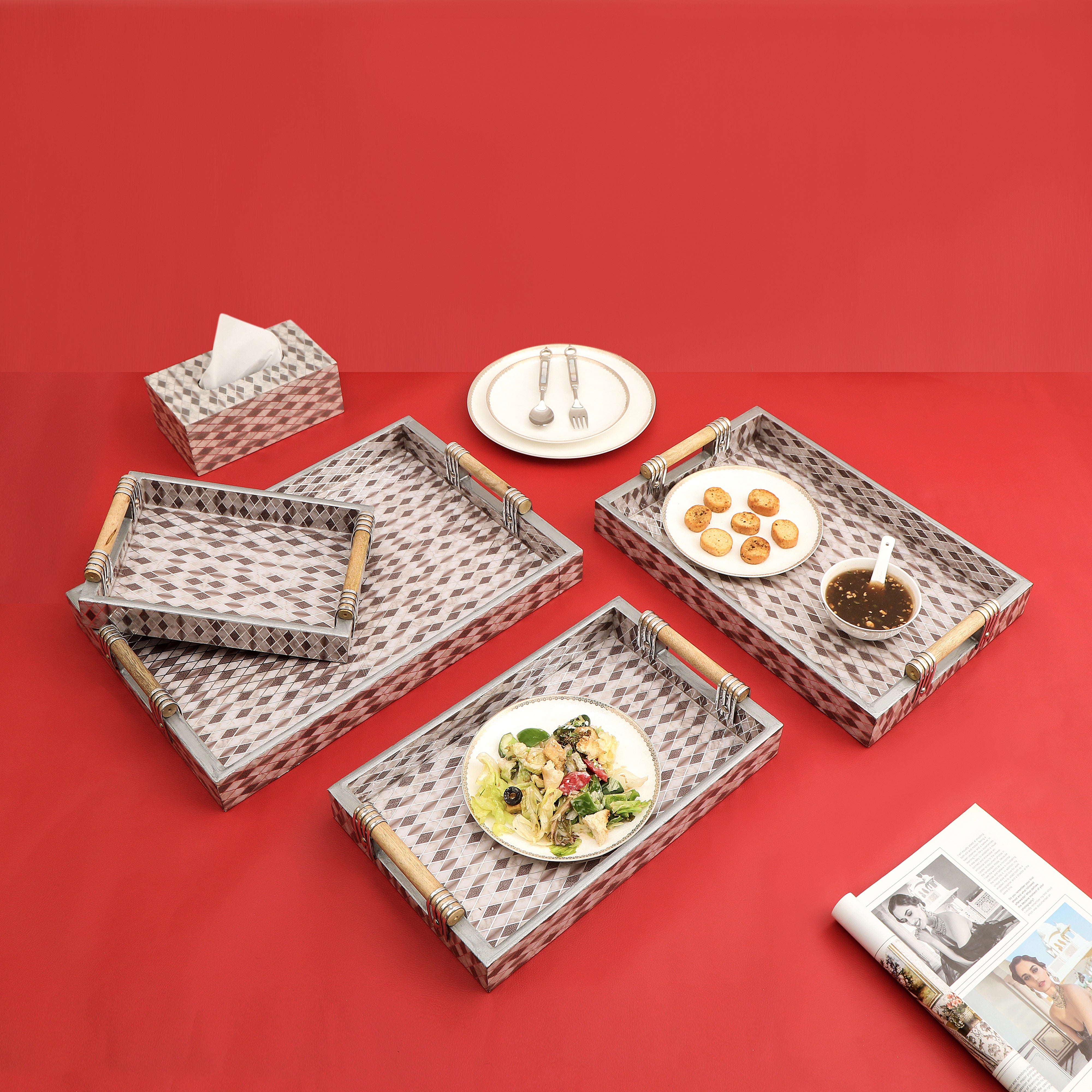 Tray Set Of 4 - Barfi