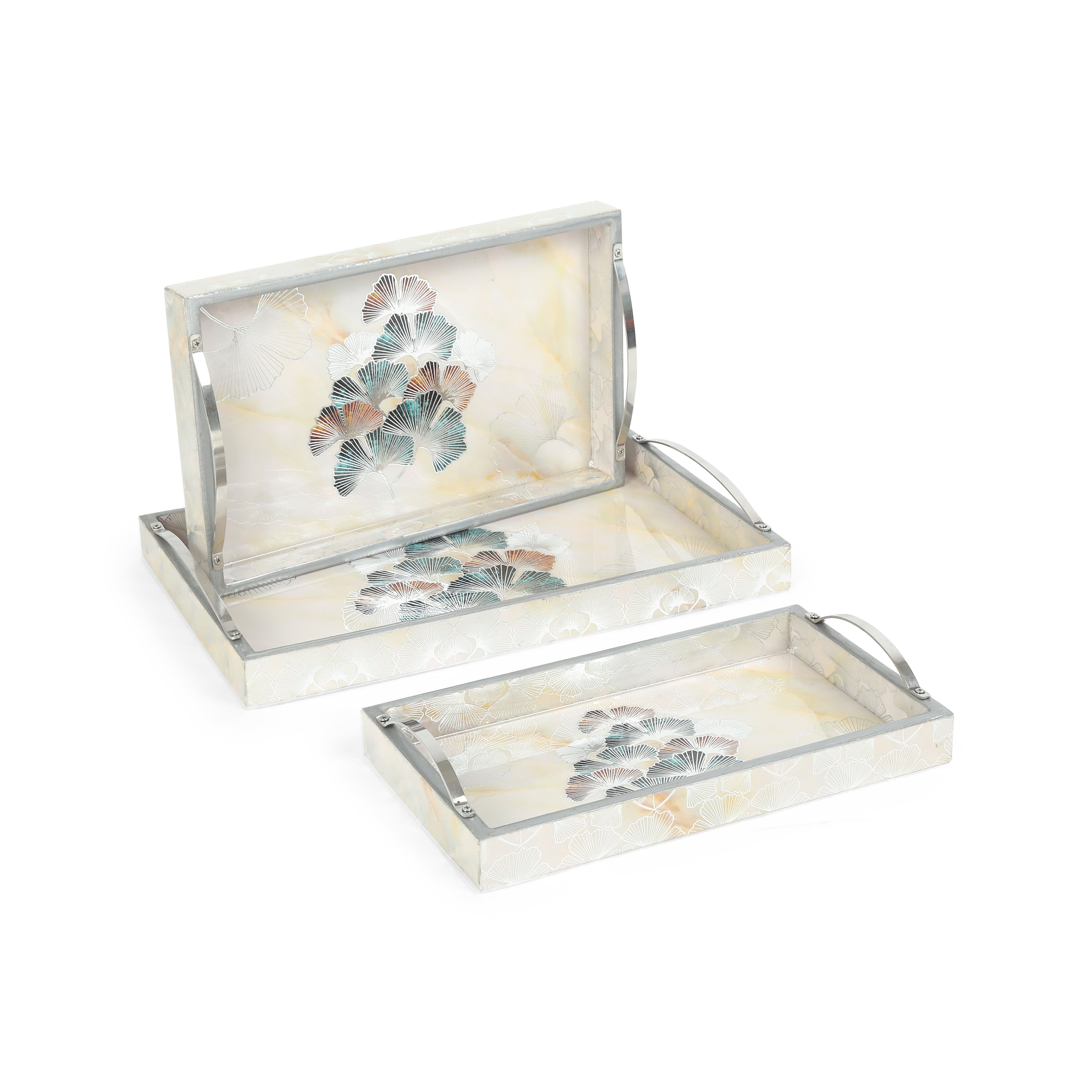 Tray Set Of 3 - New Flower