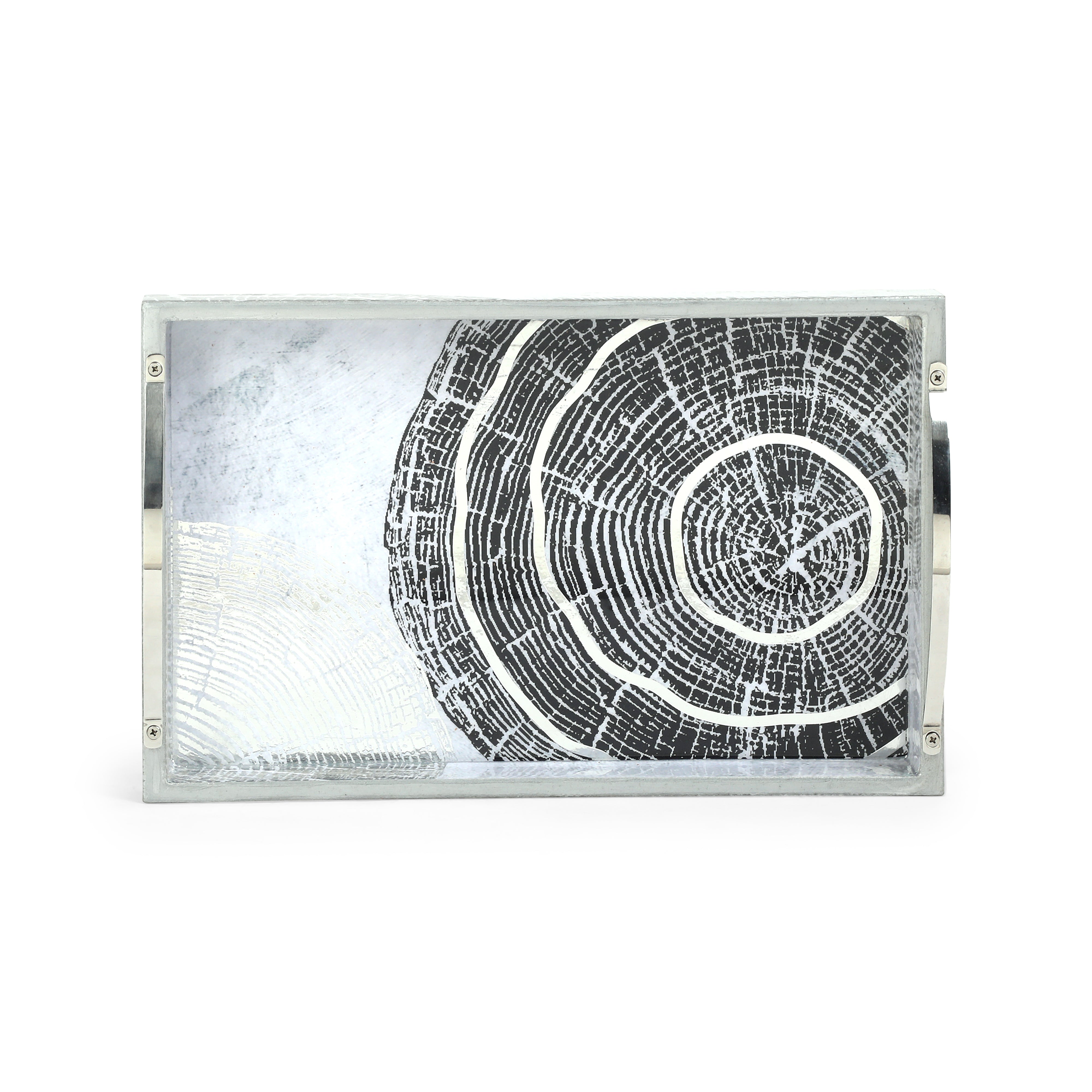 Tray Set Of 3 - Grey Spiral