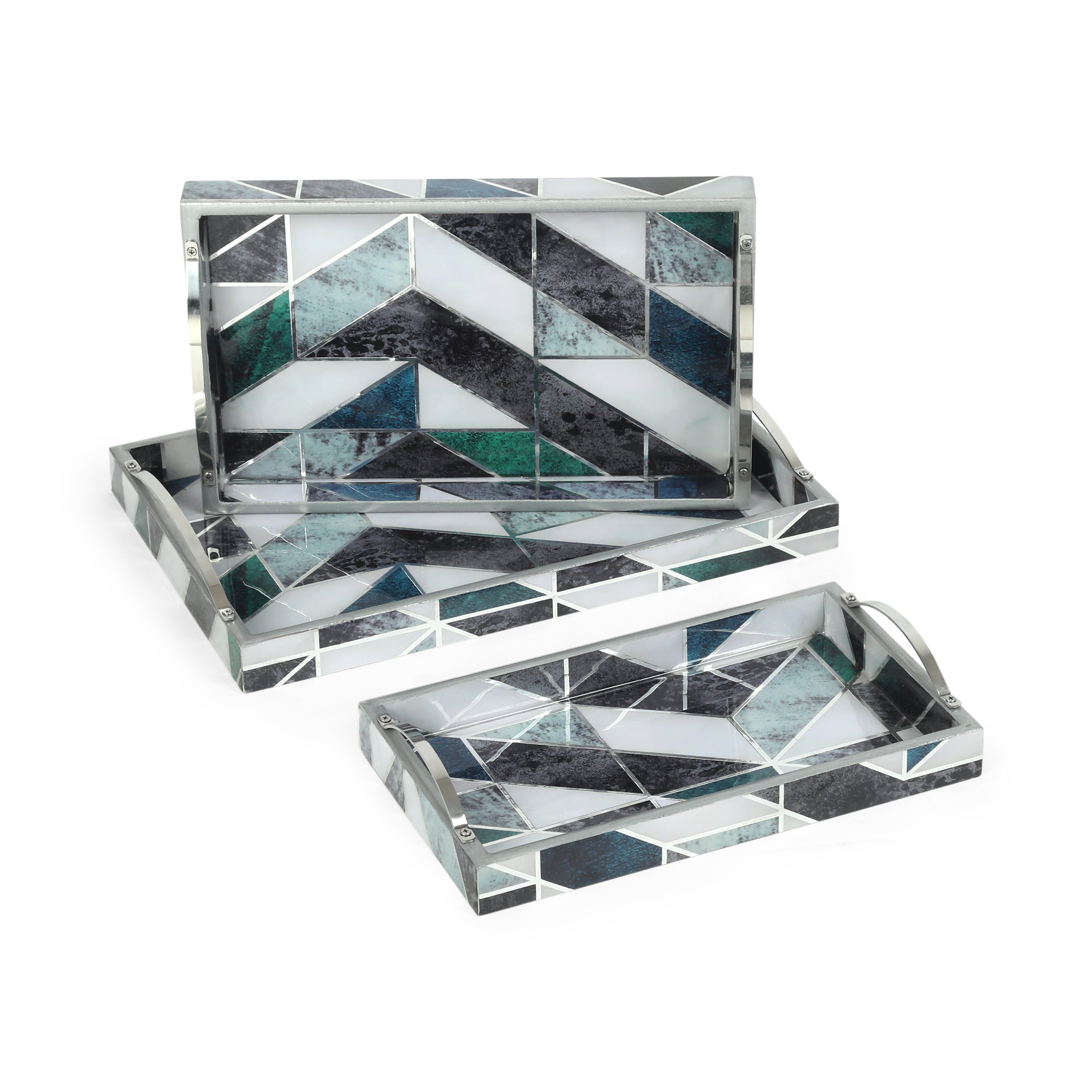 Tray Set Of 3 - New Mosaic