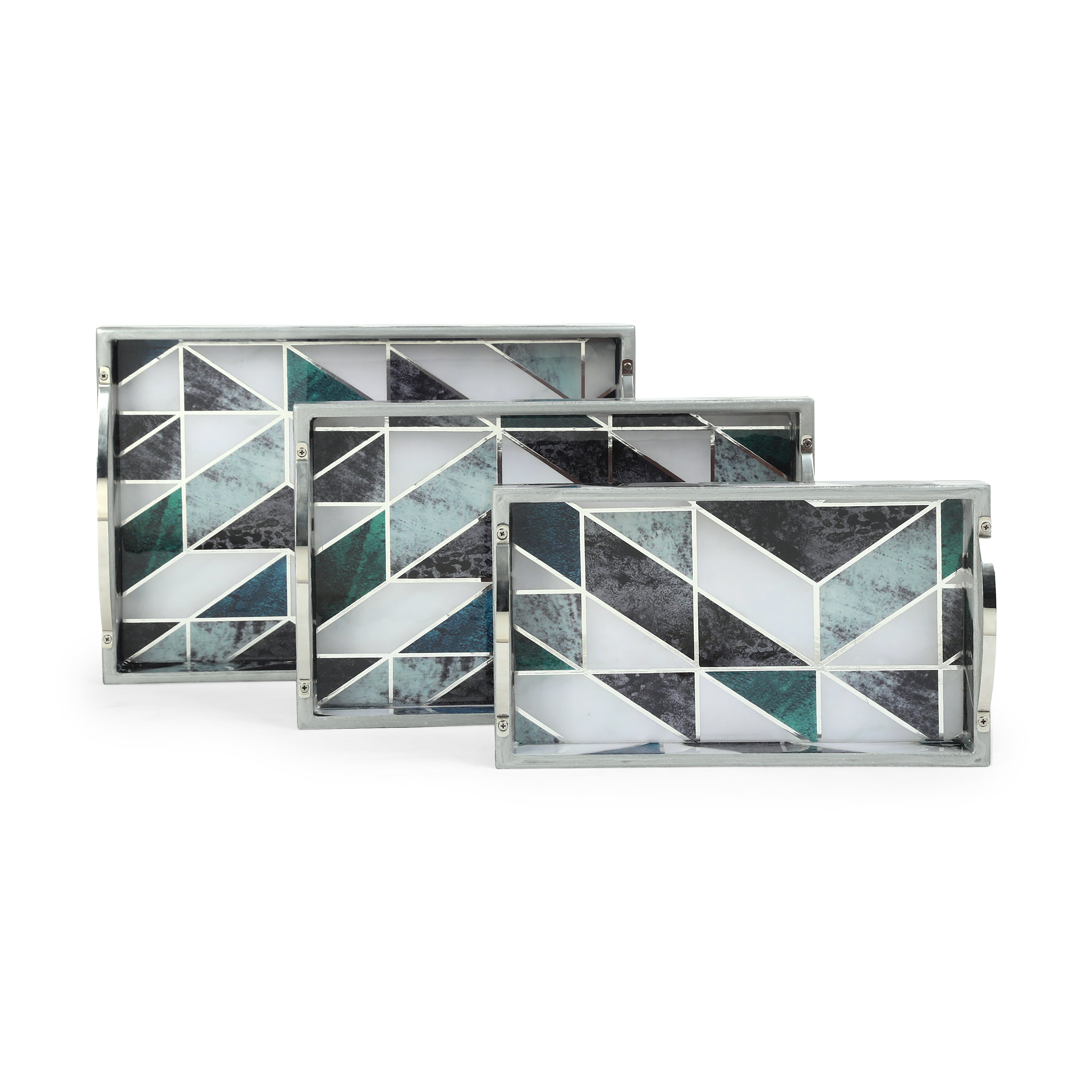 Tray Set Of 3 - New Mosaic