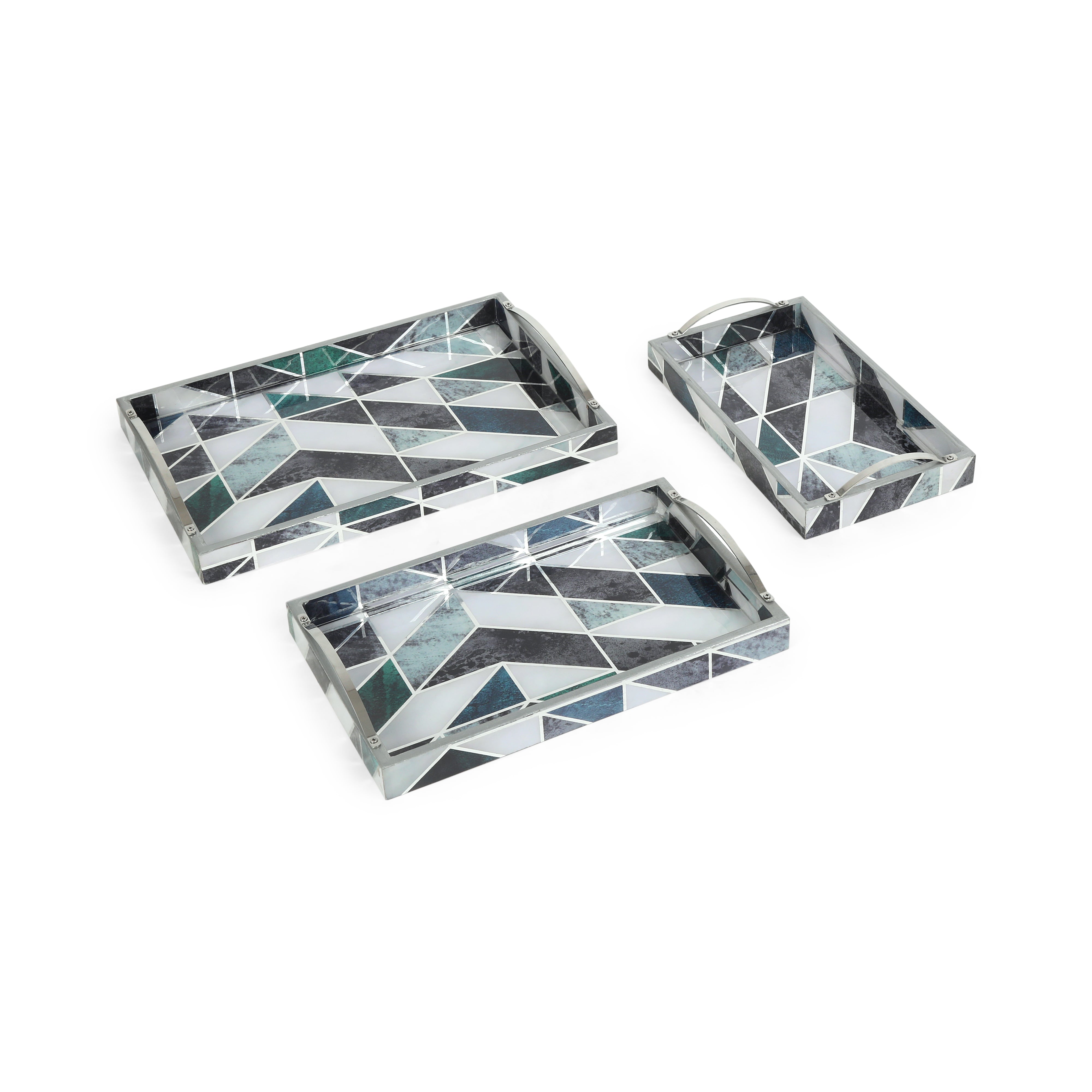 Tray Set Of 3 - New Mosaic