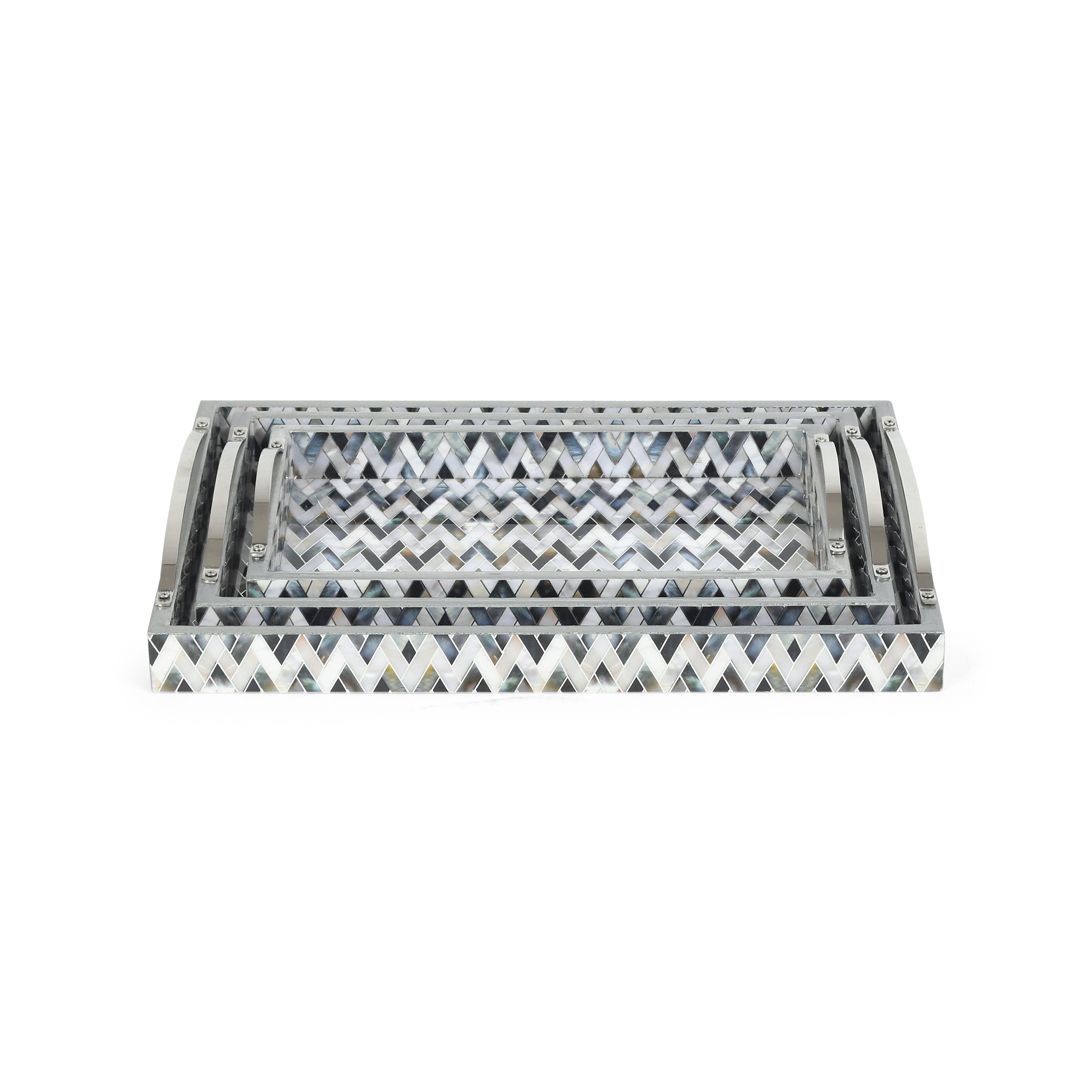 Tray Set Of 3 - Zig Zag