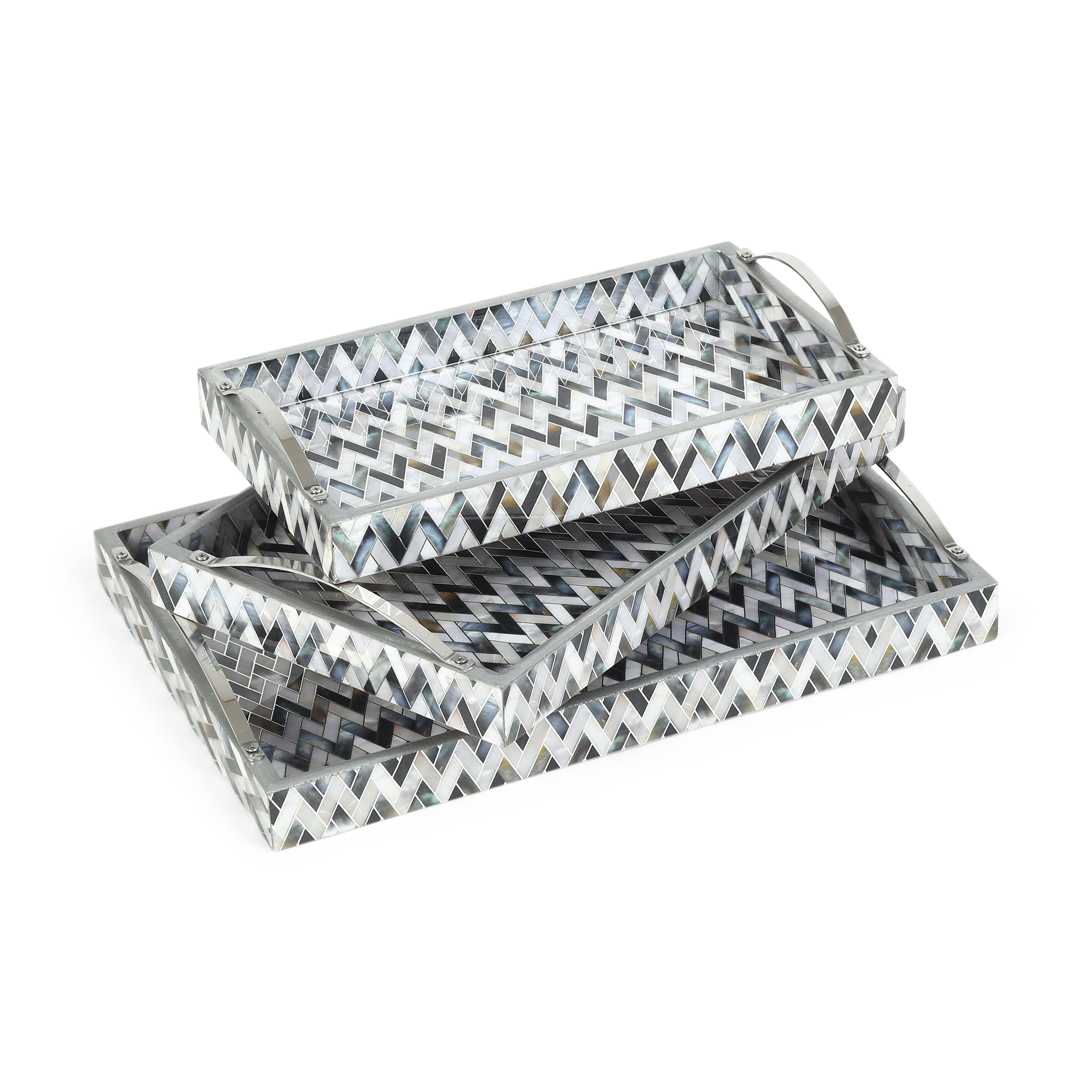 Tray Set Of 3 - Zig Zag