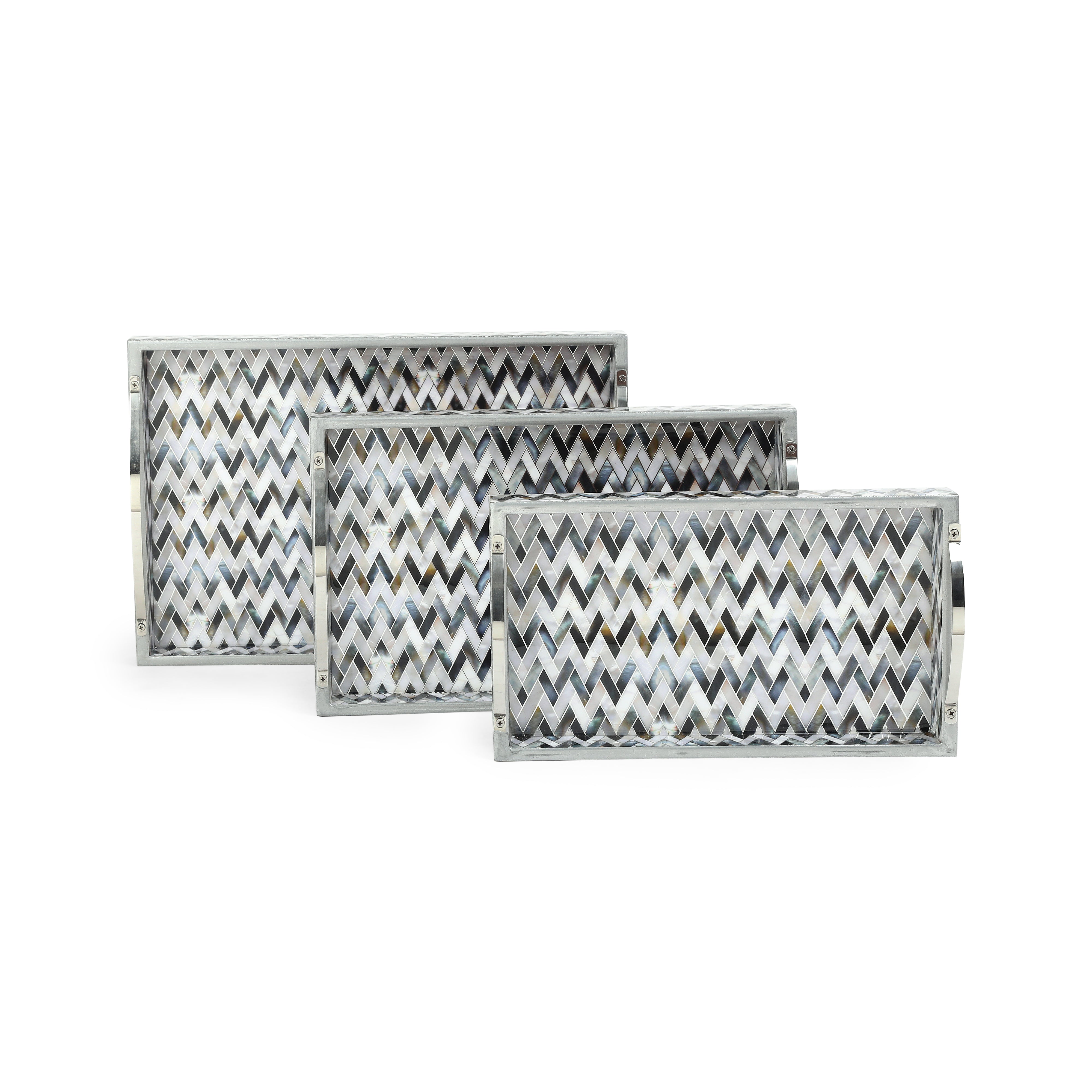 Tray Set Of 3 - Zig Zag