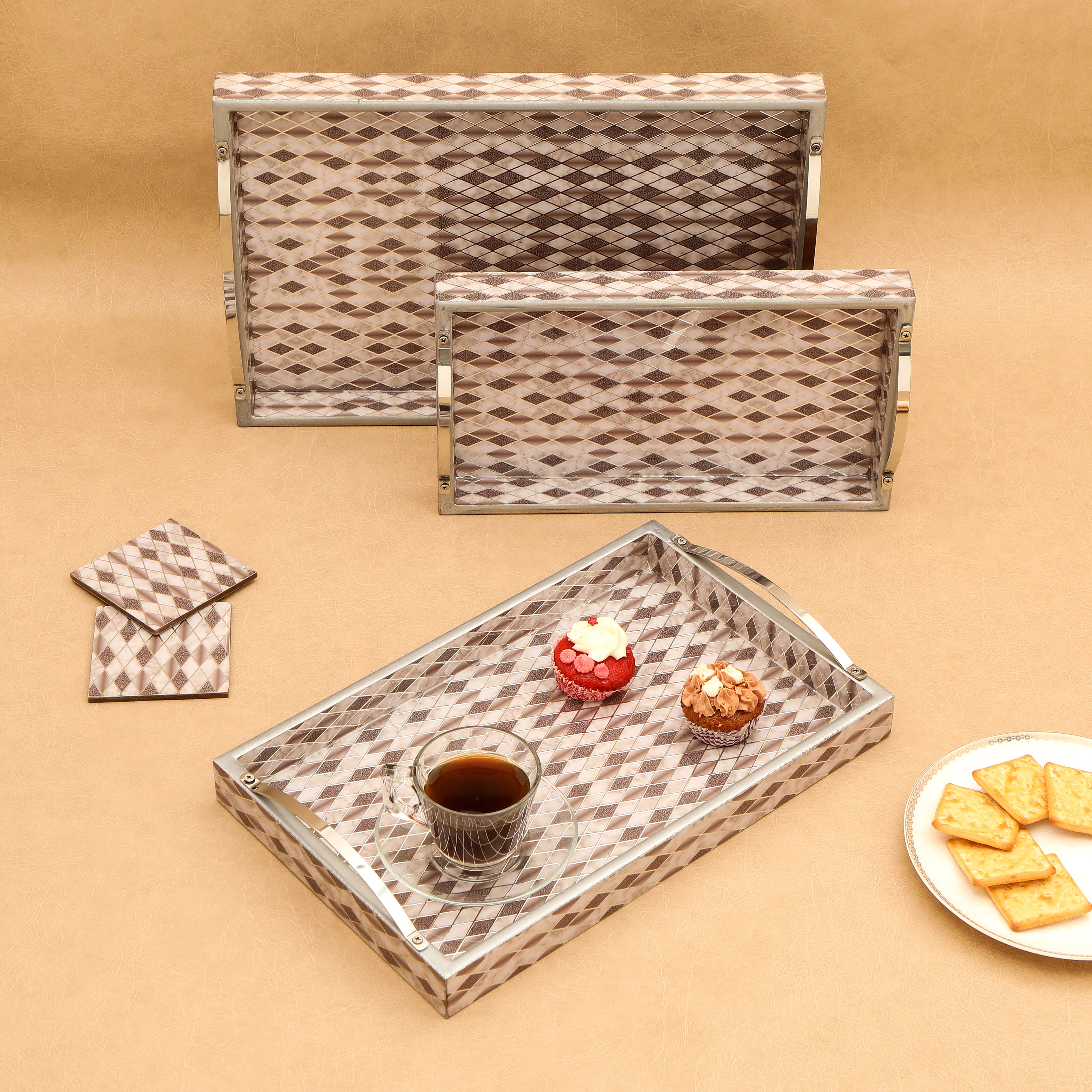 Tray Set Of 3 - Barfi