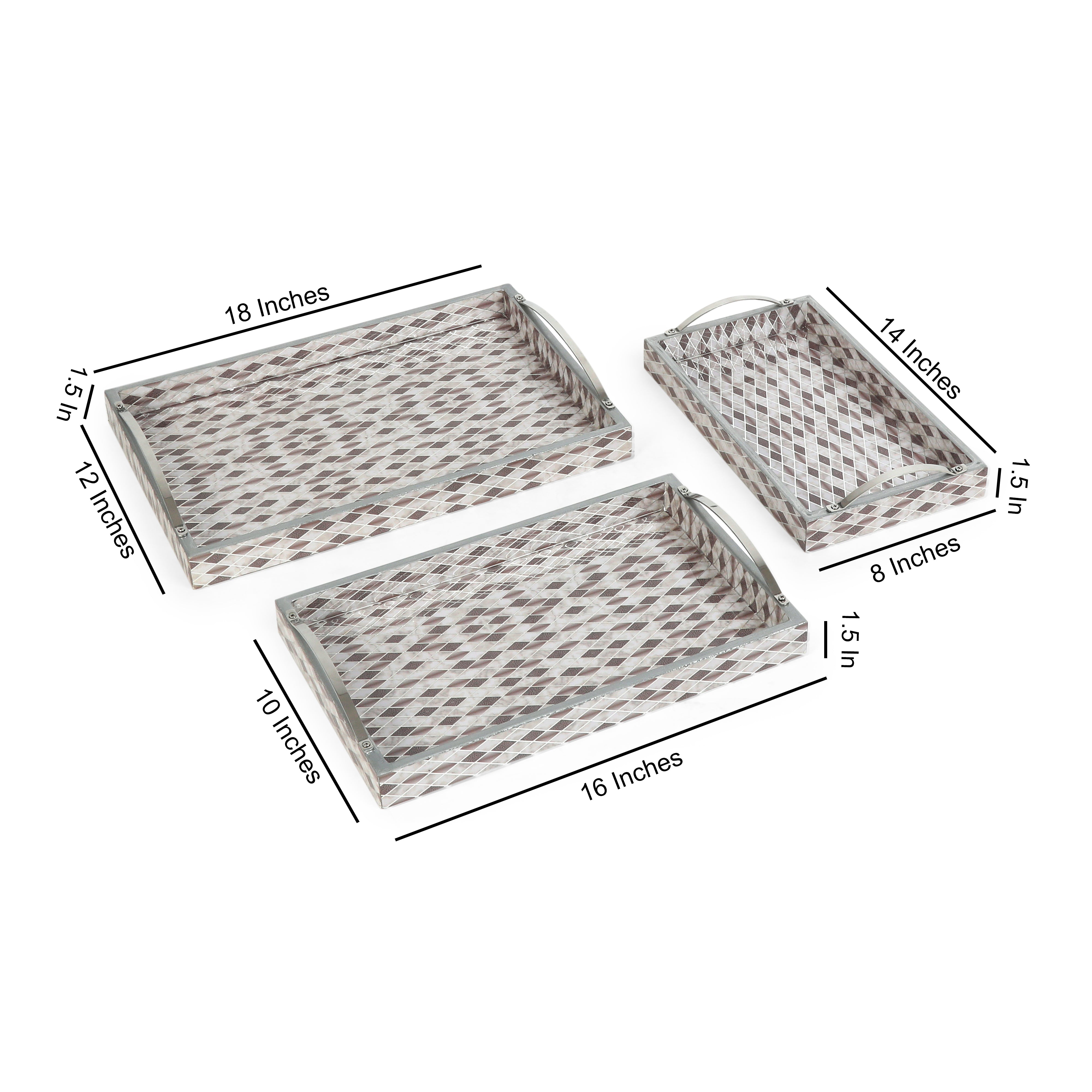 Tray Set Of 3 - Barfi