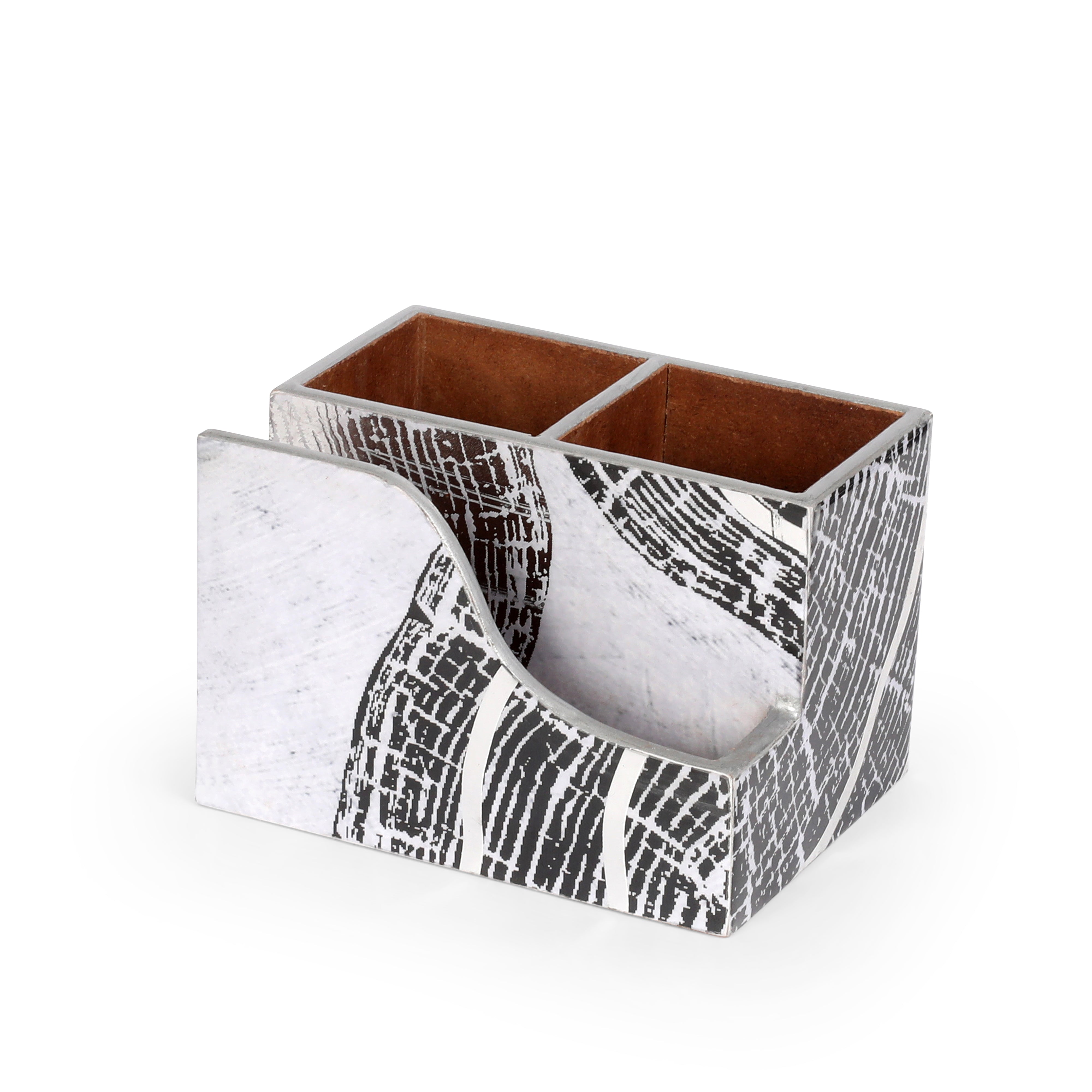 Small Cutlery Tissue Holder - Grey Spiral