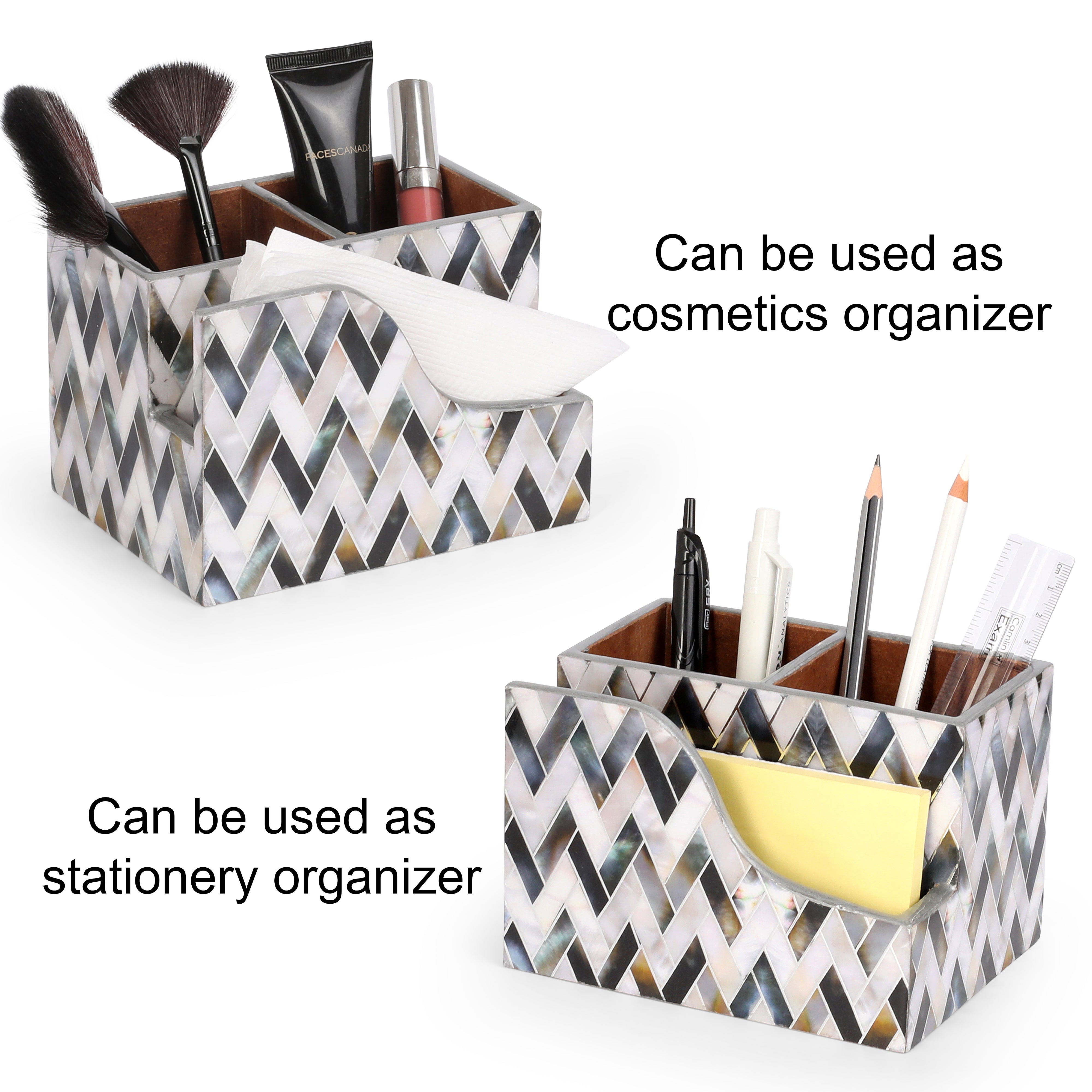 Small Cutlery Tissue Holder - Zig Zag