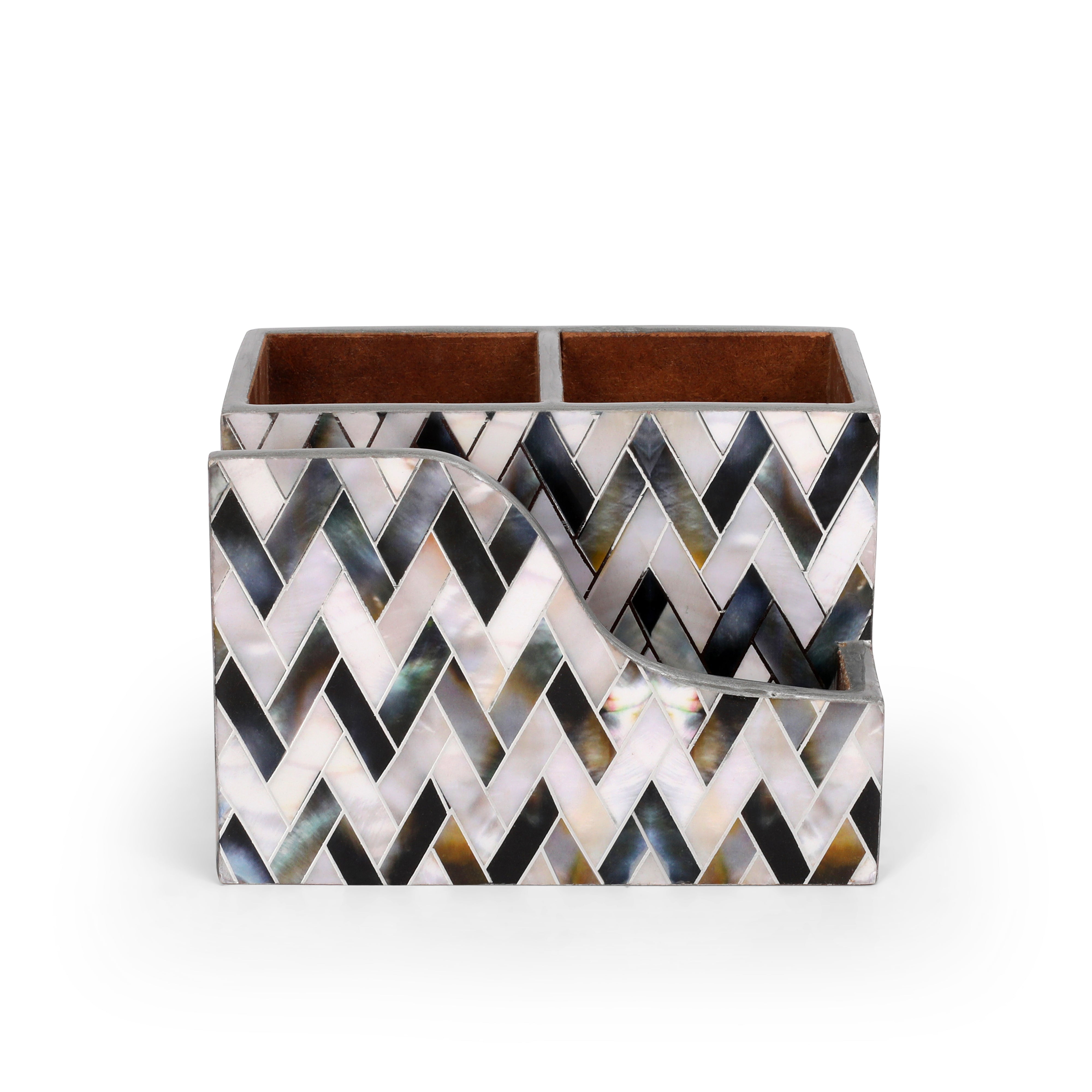 Small Cutlery Tissue Holder - Zig Zag