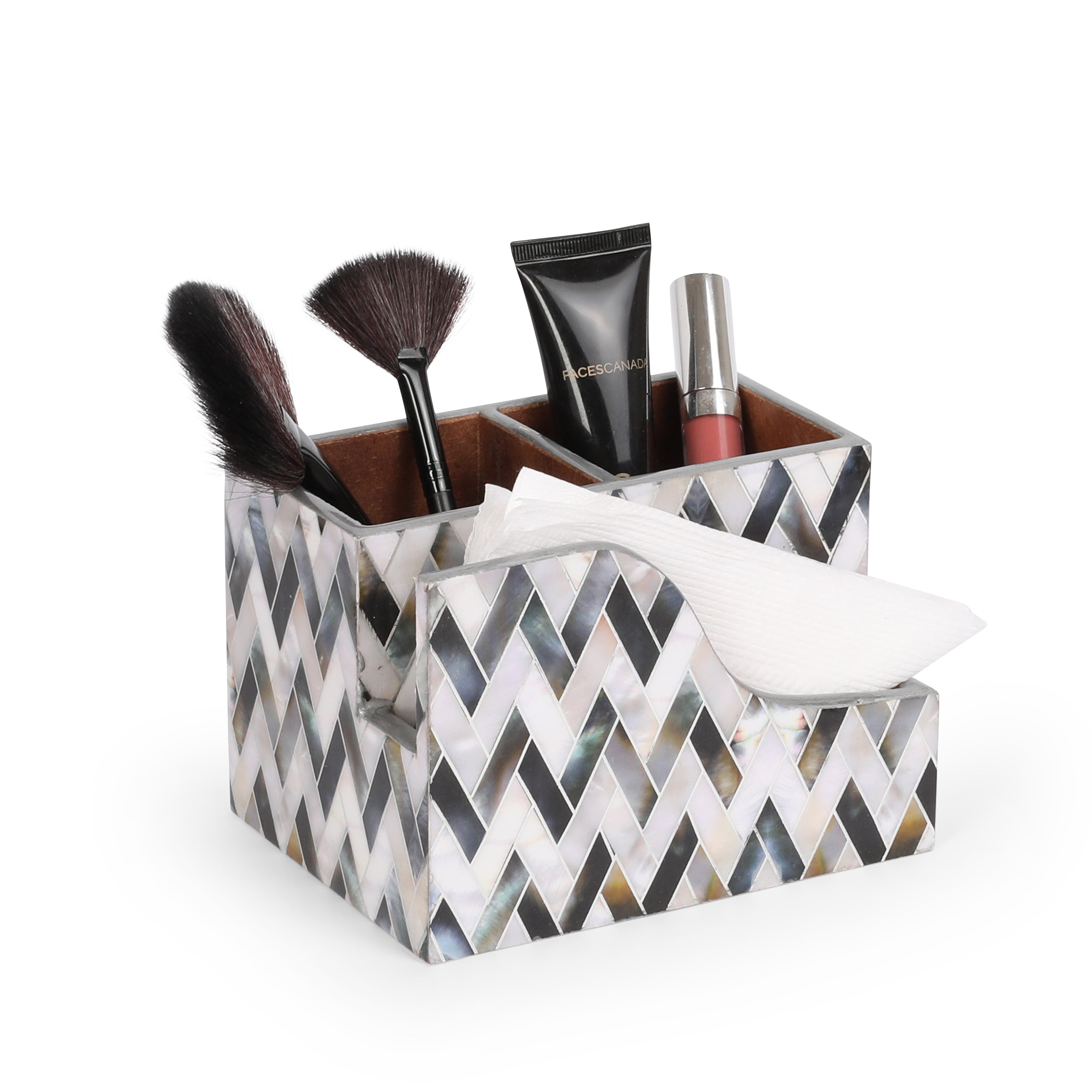 Small Cutlery Tissue Holder - Zig Zag