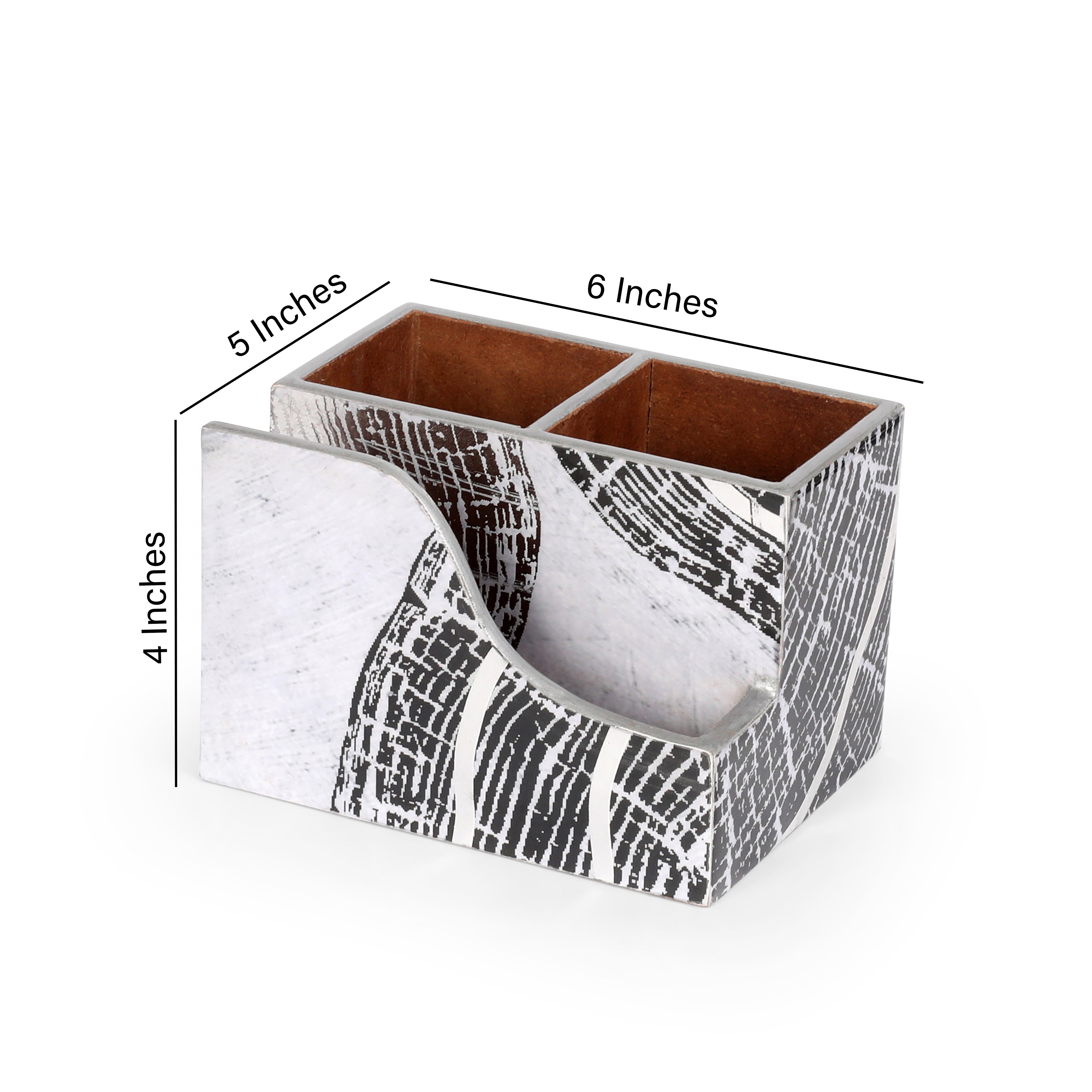 Small Cutlery Tissue Holder - Grey Spiral