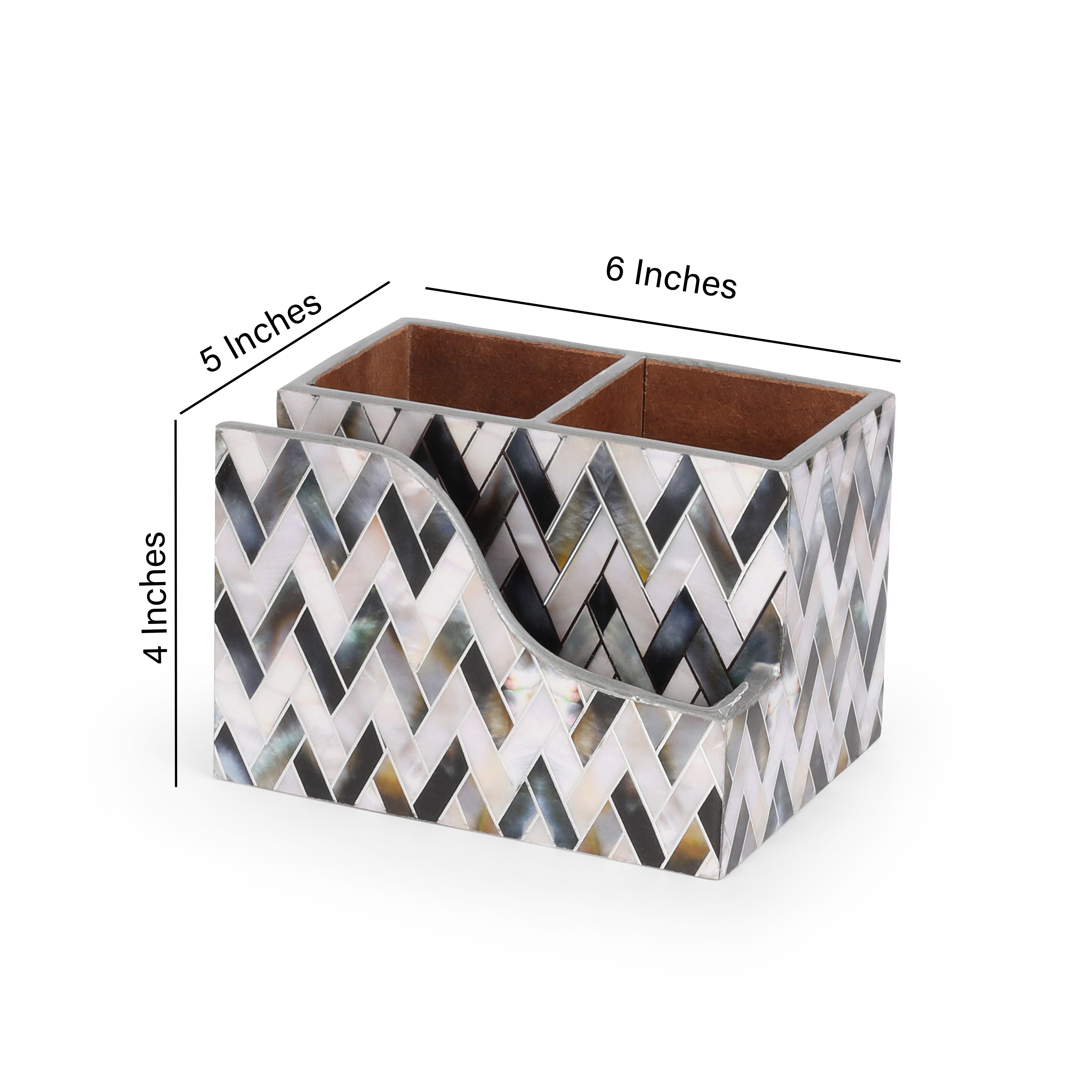 Small Cutlery Tissue Holder - Zig Zag