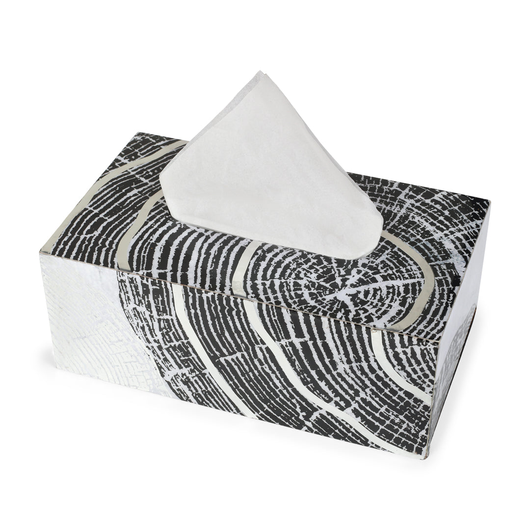 Tissue Box - Grey Spiral 6- The Home Co.