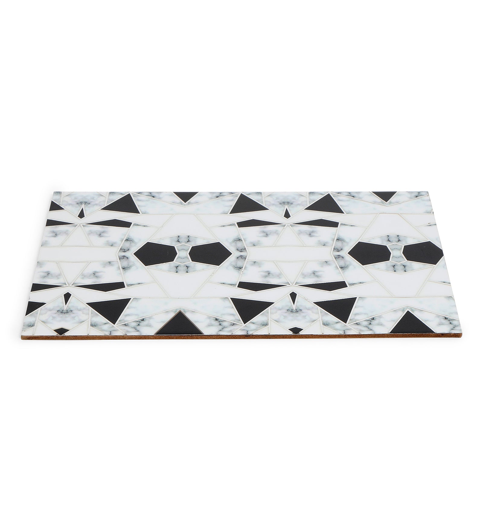 Tablemat- Grey & White Triangle  (1 Pc)