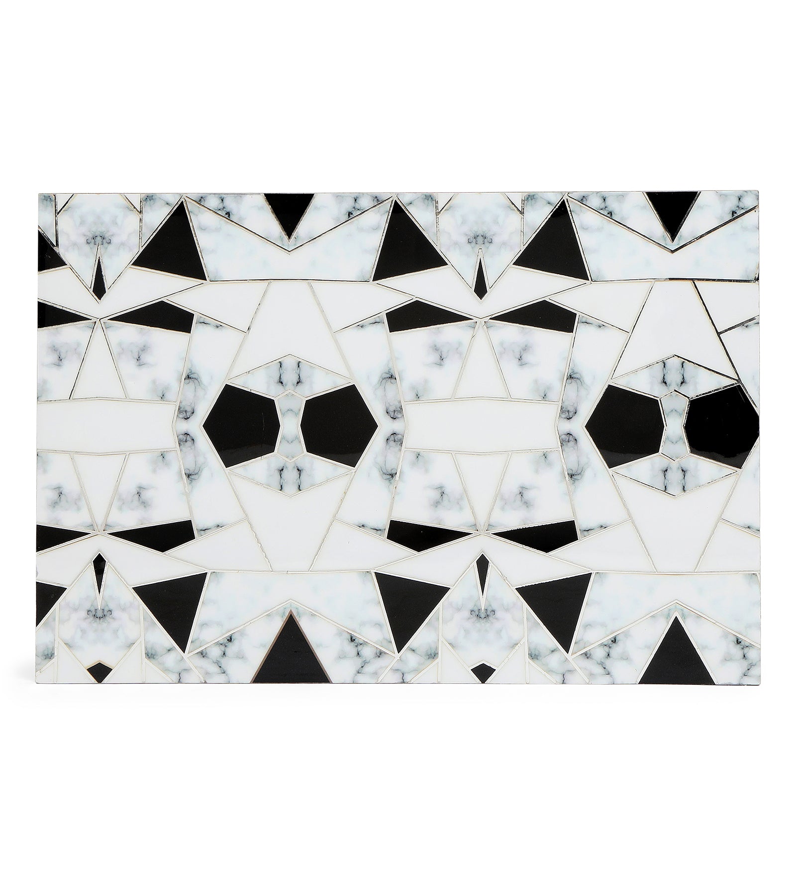 Tablemat- Grey & White Triangle  (1 Pc)