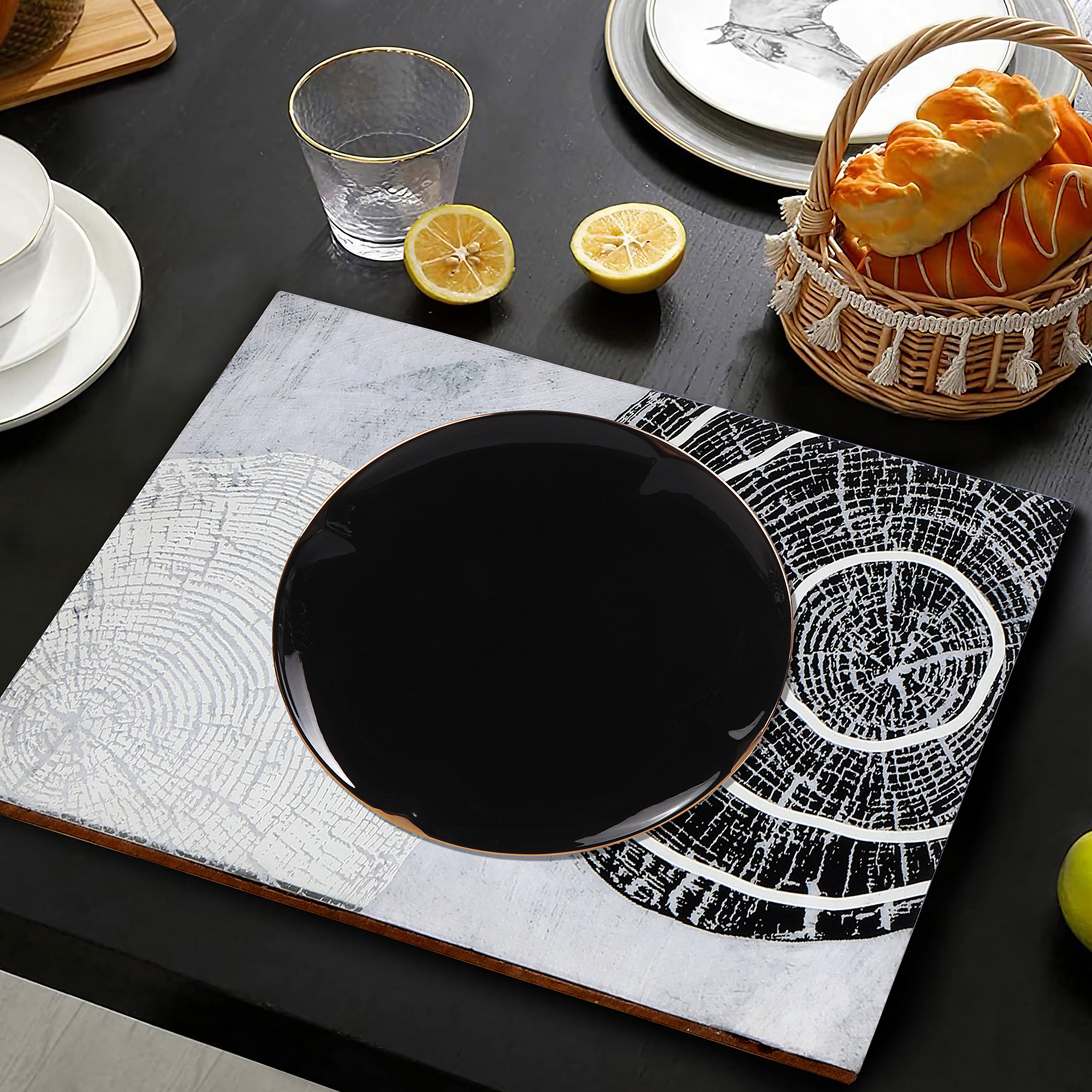 Tablemat - Grey Spiral (1 Pc)