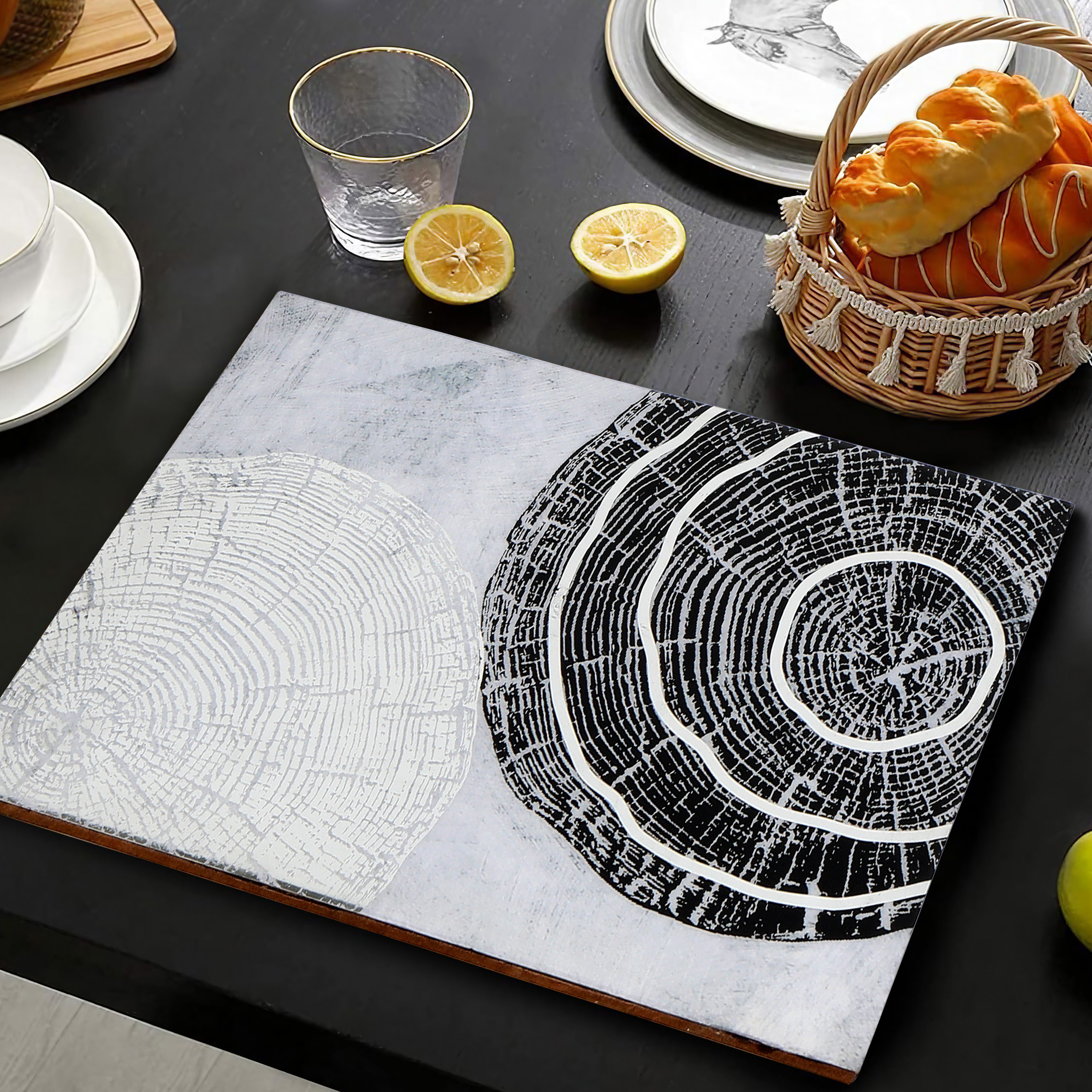 Tablemat - Grey Spiral (1 Pc)