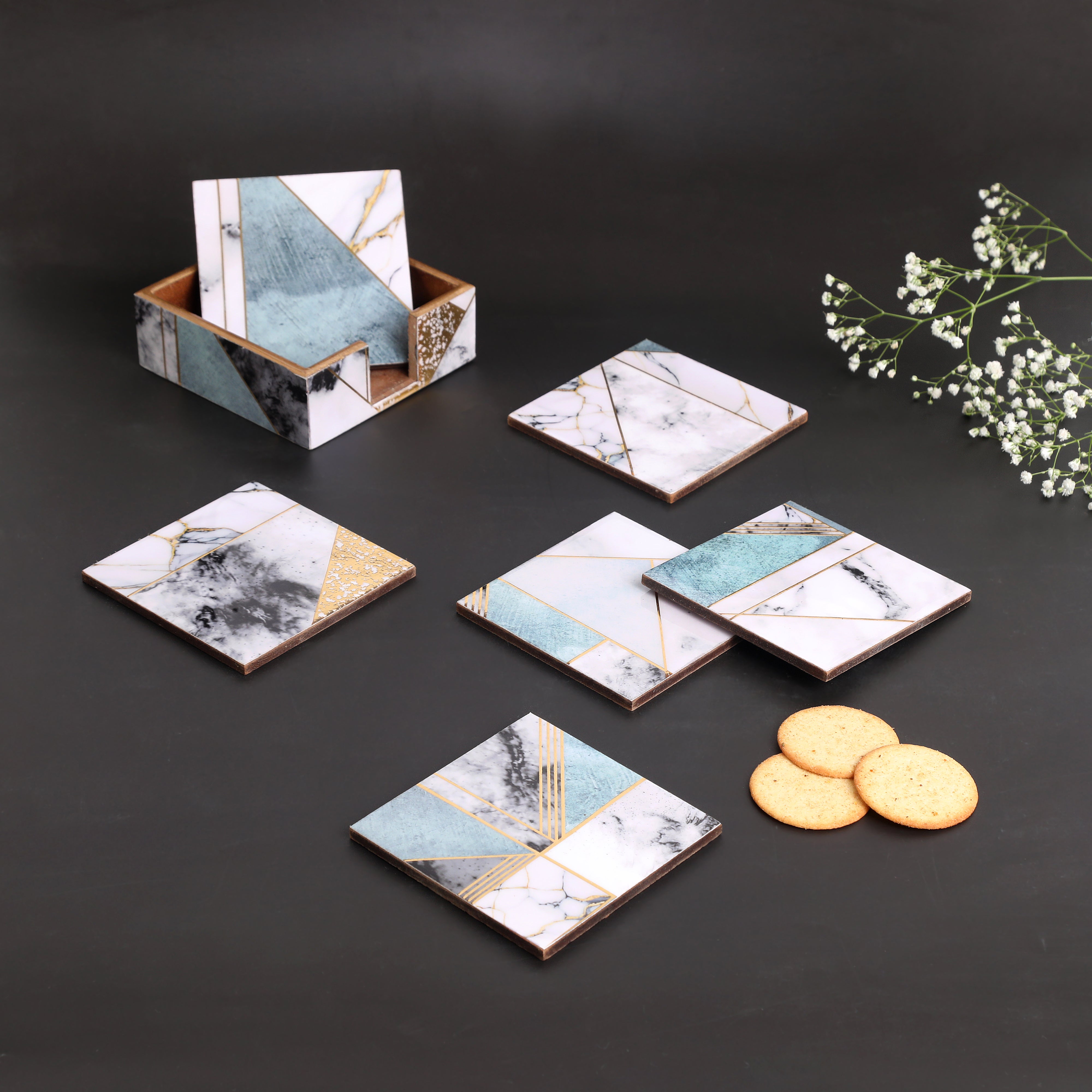 Table Coaster - New Onyx (Set of 6)