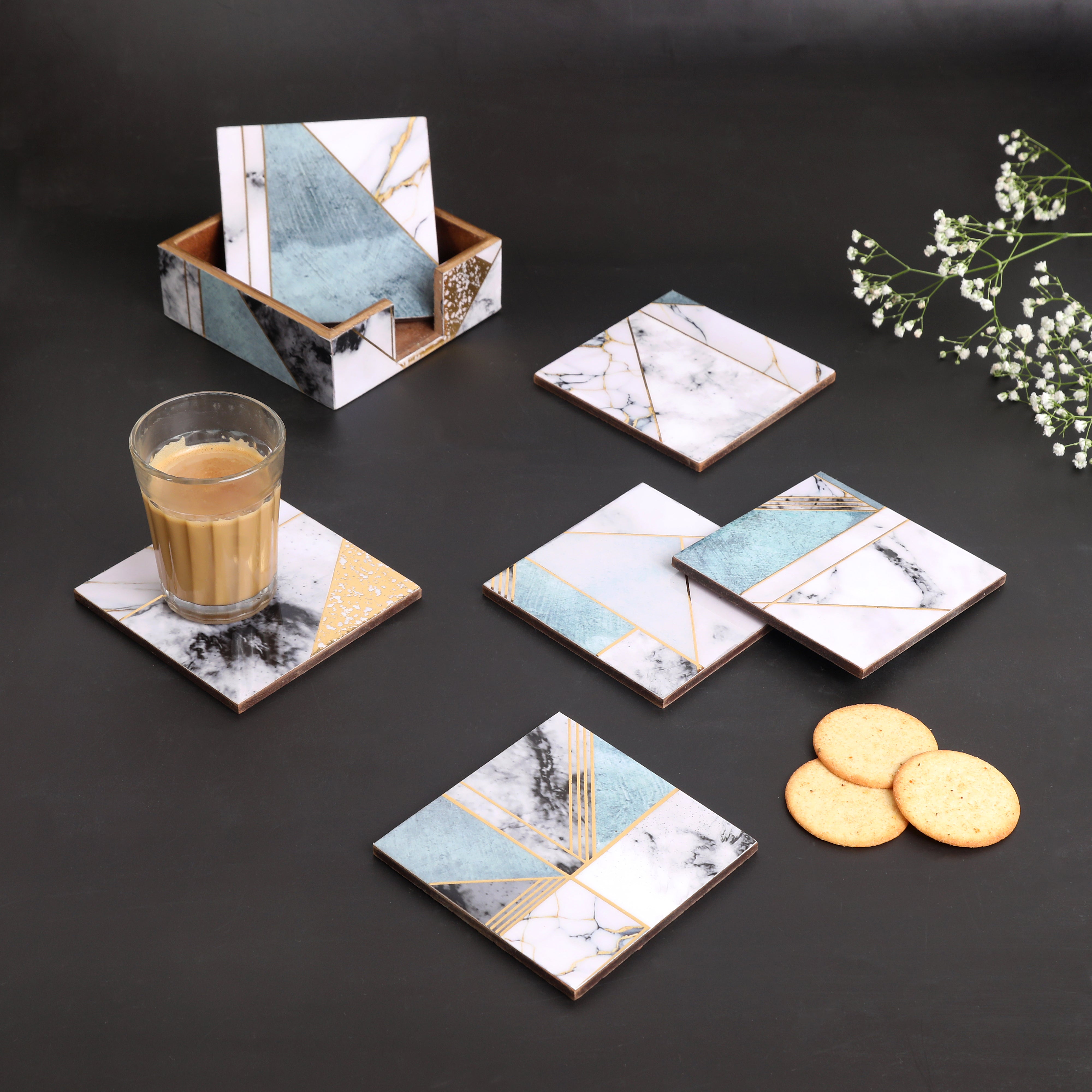 Table Coaster - New Onyx (Set of 6)