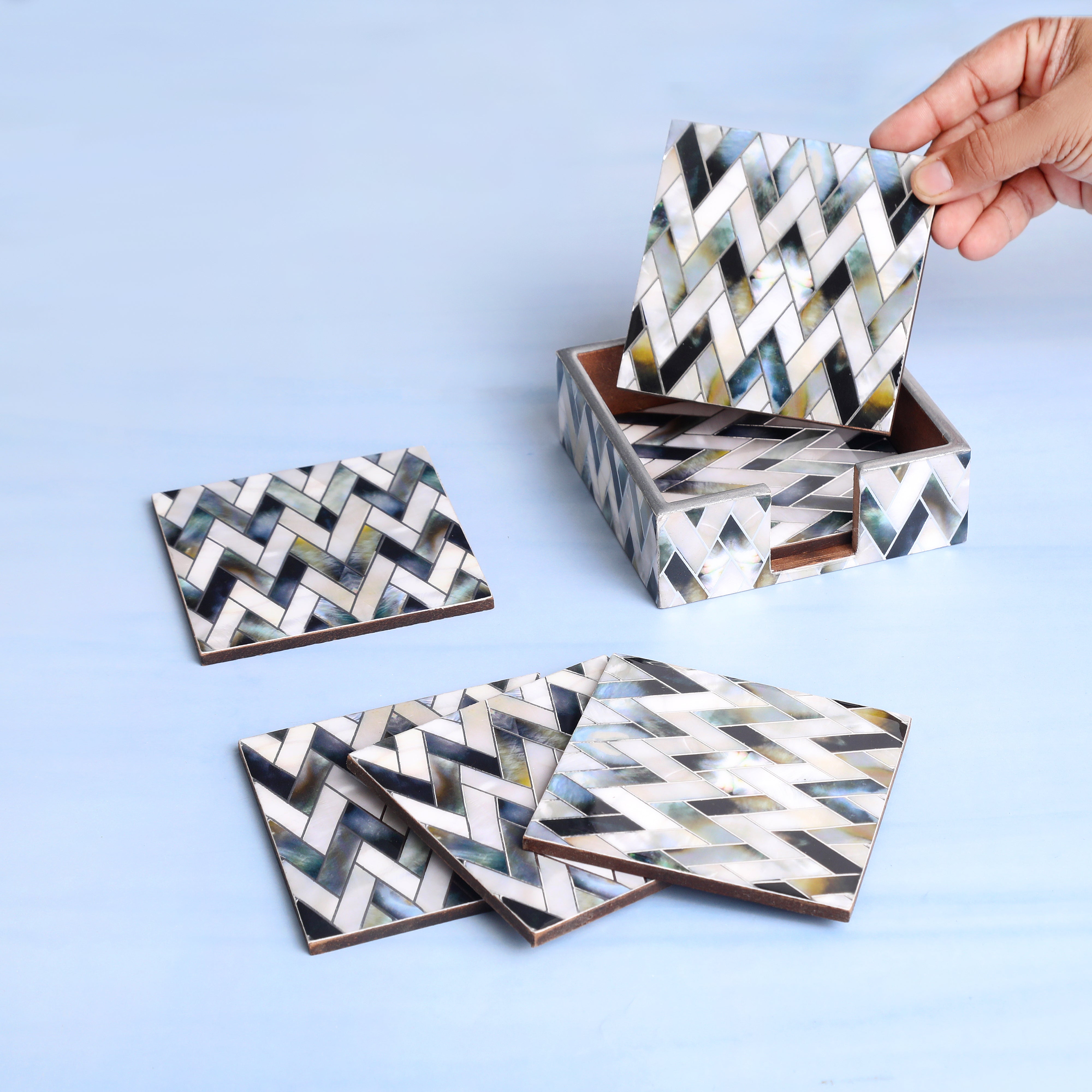 Table Coaster - Zig Zag (Set of 6)