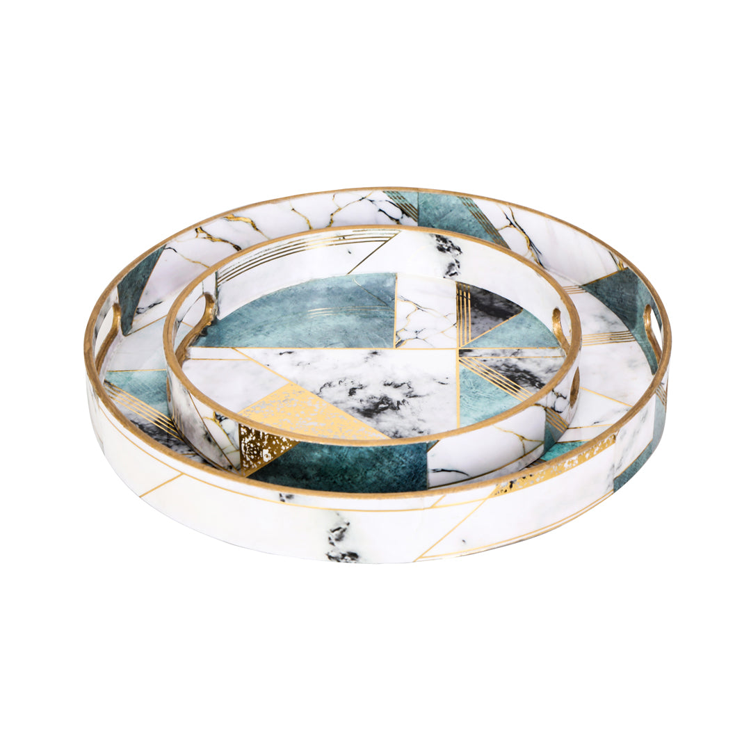 Round Tray - Set of 2 - New Onyx