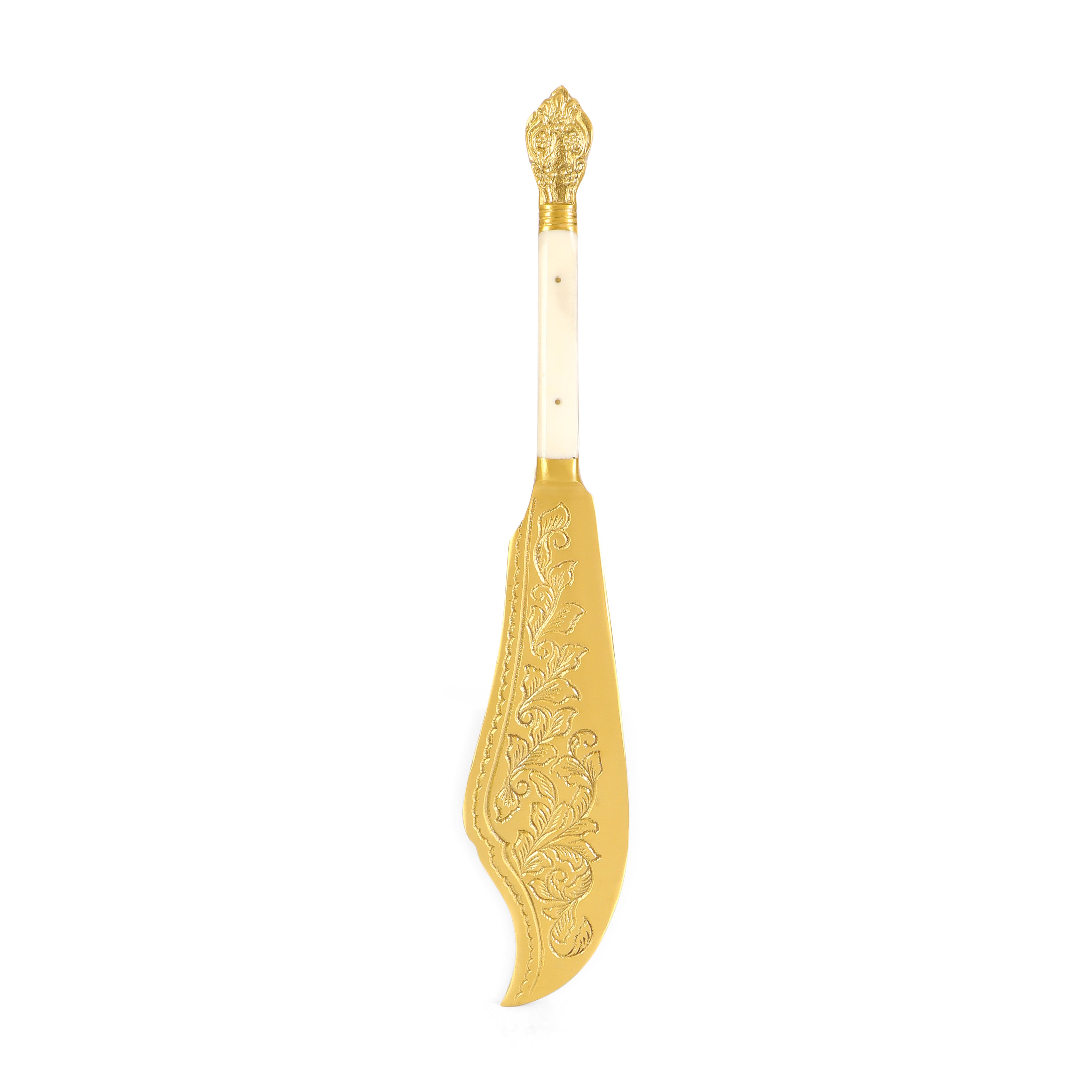 Cake Cutlery Set of 2 - Ivory Gold