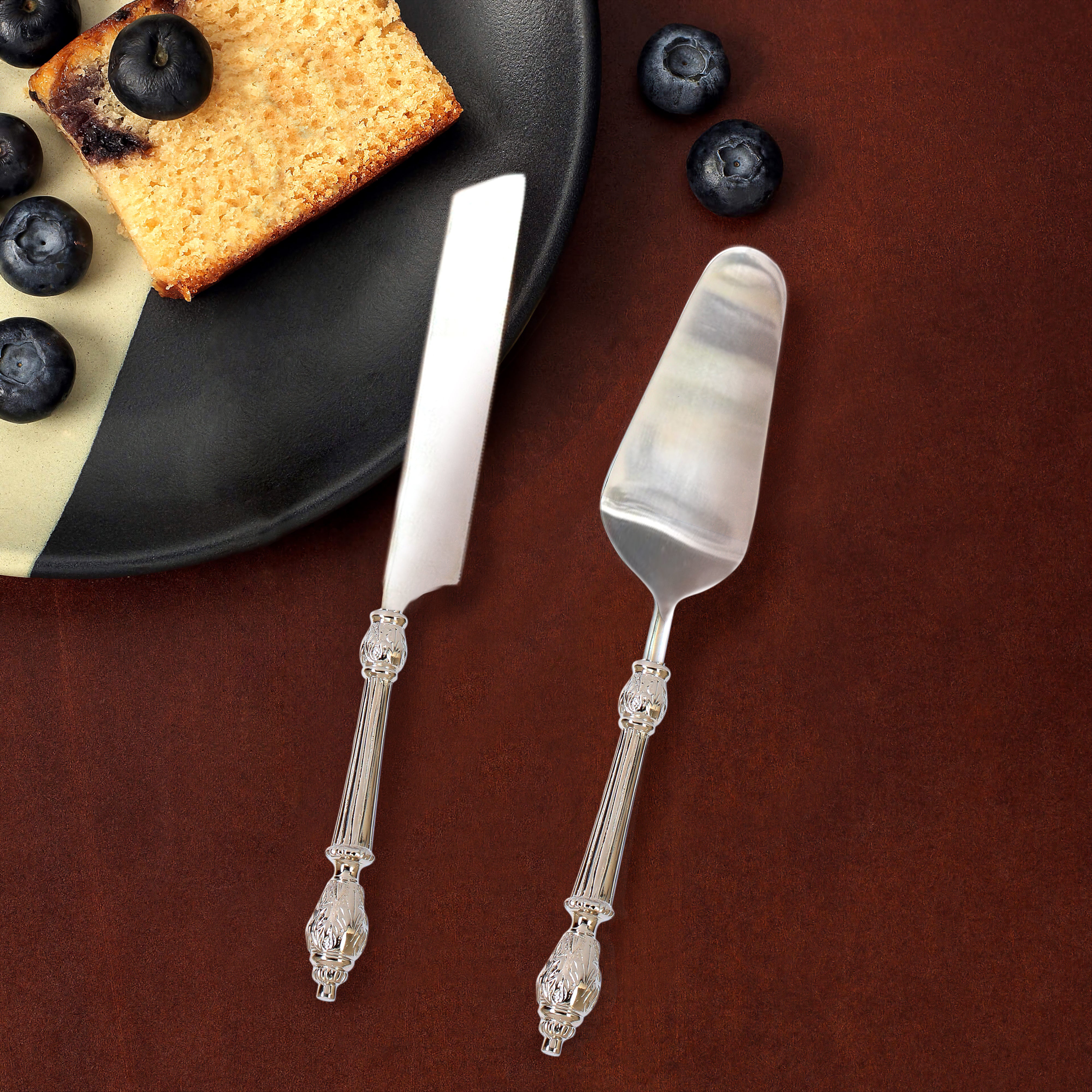 Cake Cutlery Set of 2 - Silver