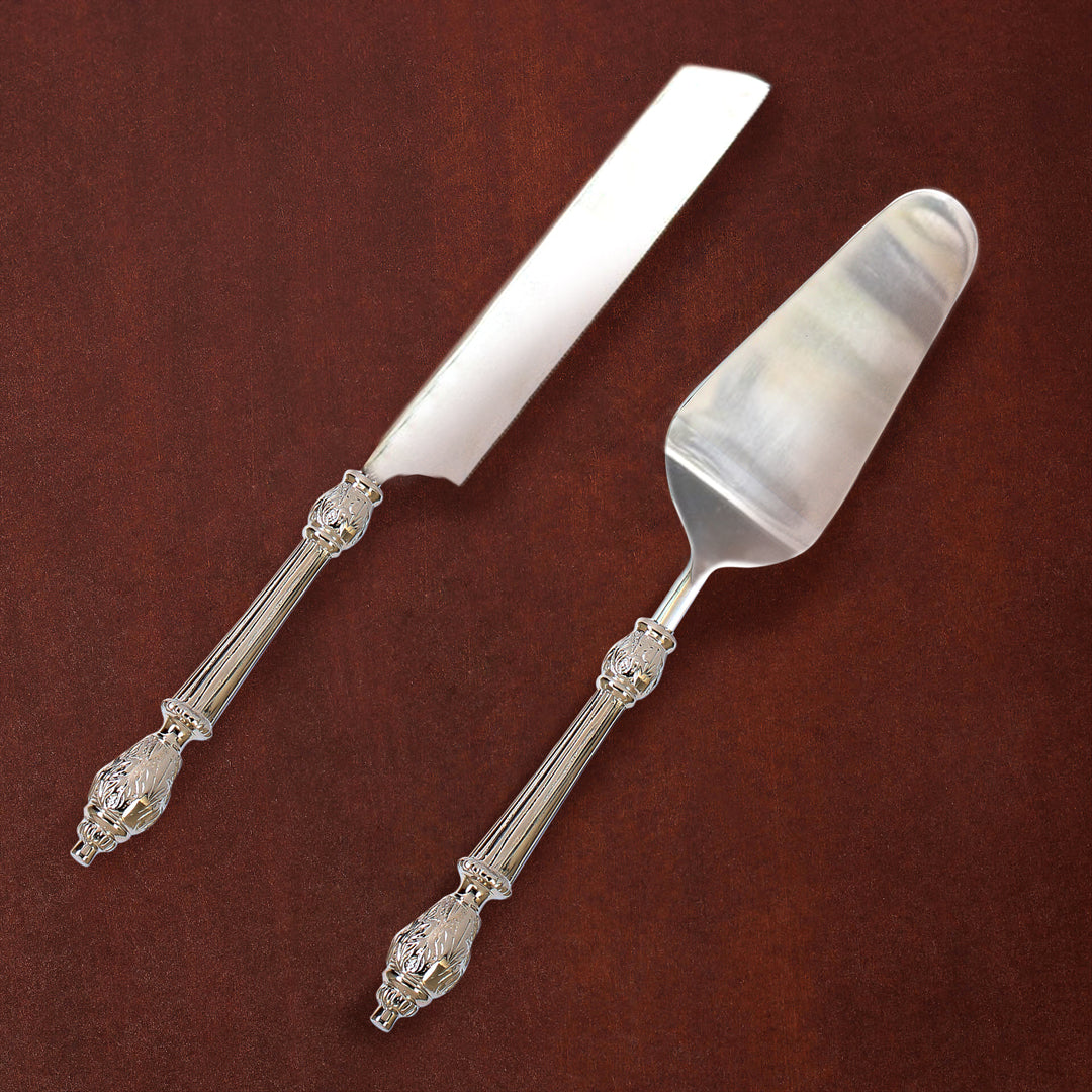 Cake Pastry and Pie Server Set - Cake Cutlery Set of 2 - Silver - THE HOME CO. 6