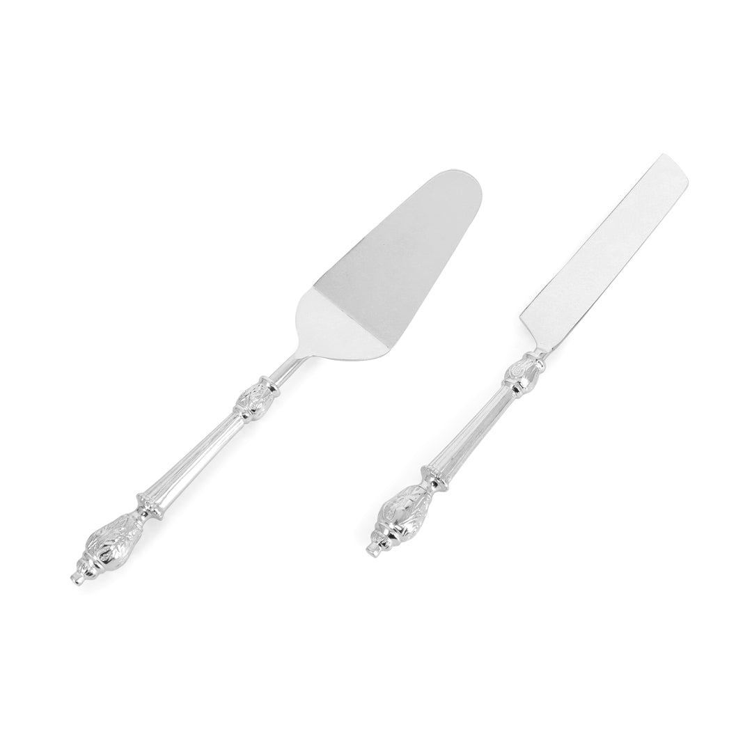 Cake Pastry and Pie Server Set - Cake Cutlery Set of 2 - Silver - THE HOME CO.1