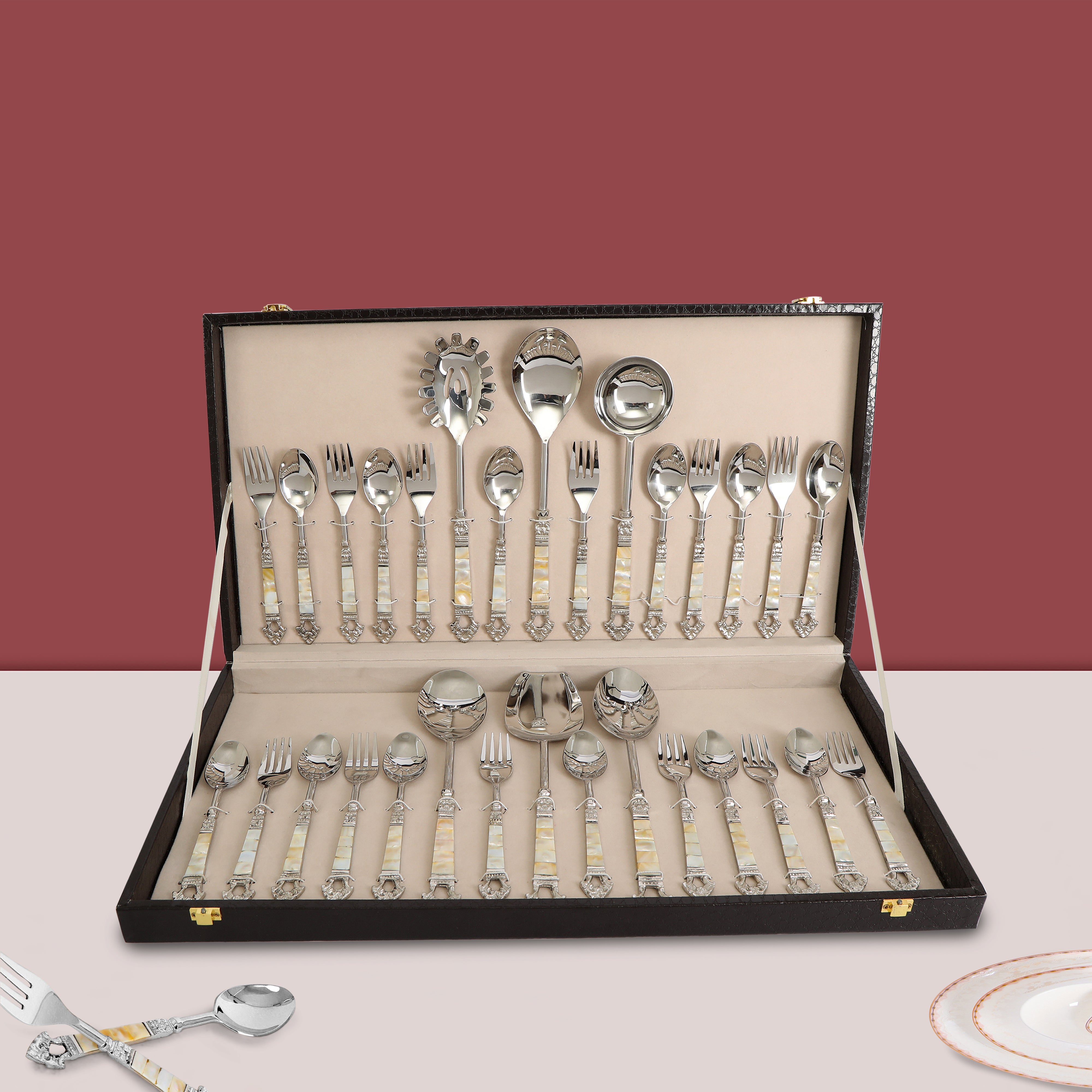 Cutlery Set - Mother of Pearl - Set of 30 Pcs