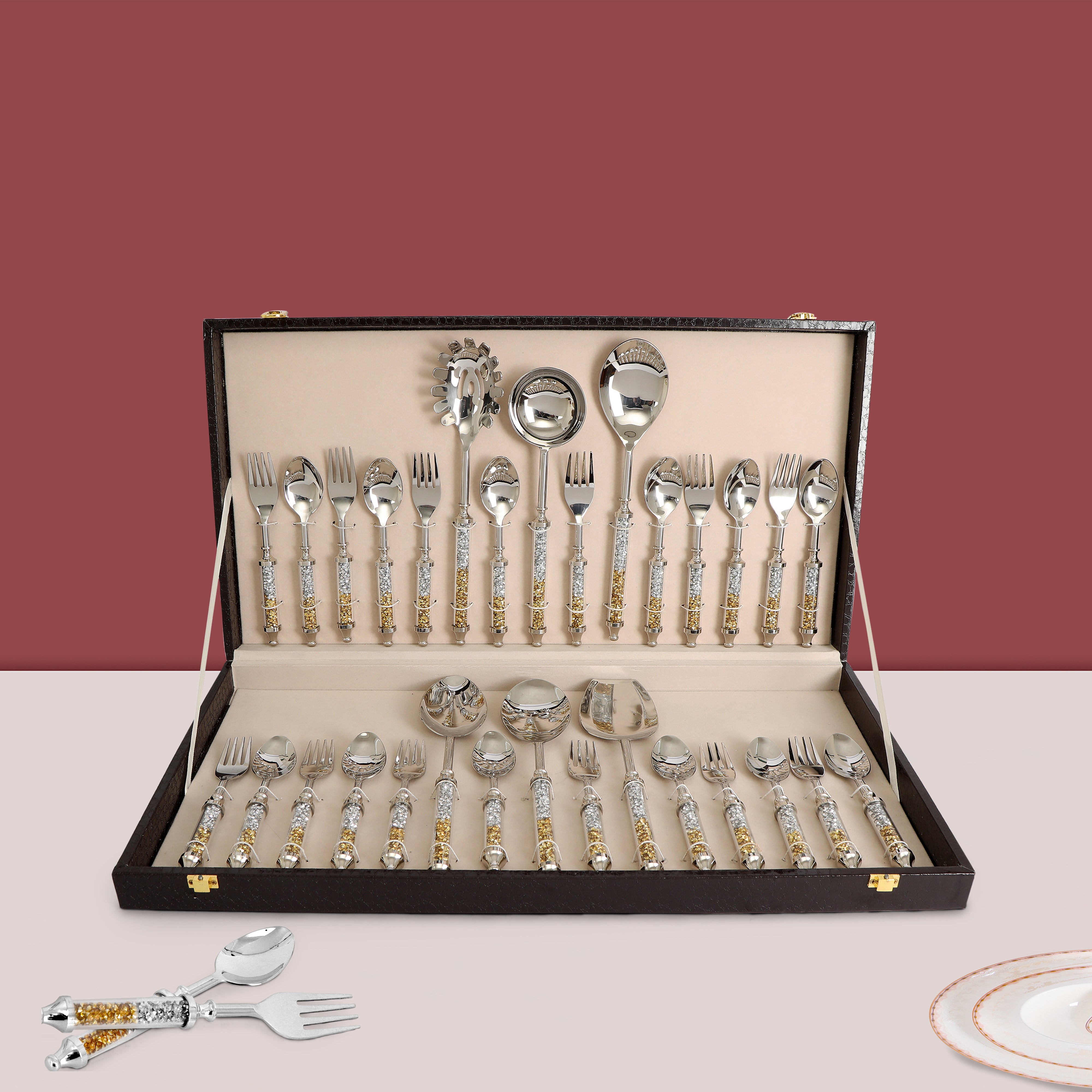 Cutlery Set - Crystal - Set of 30 Pcs