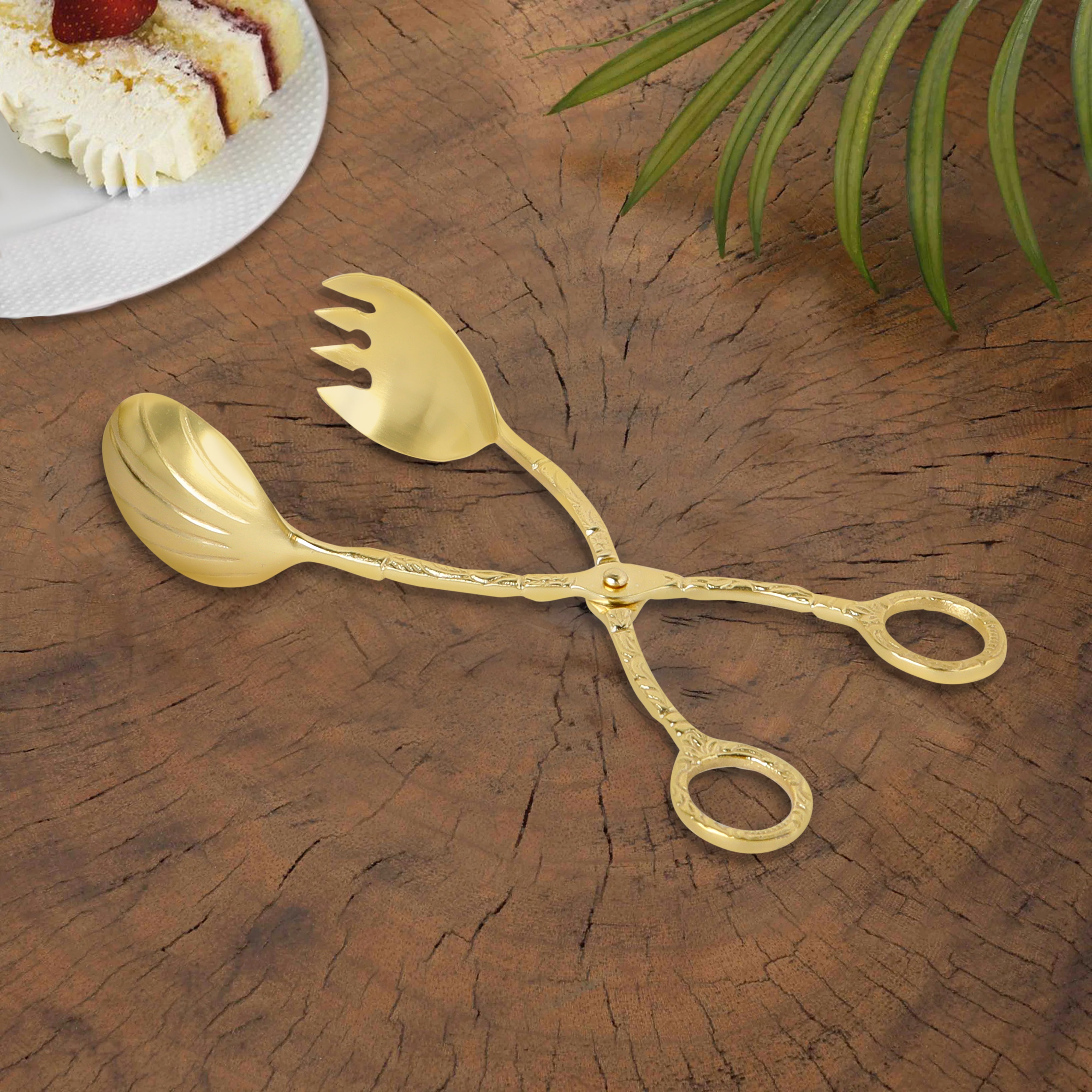 Cake and Pastry Tong - Brass - Gold