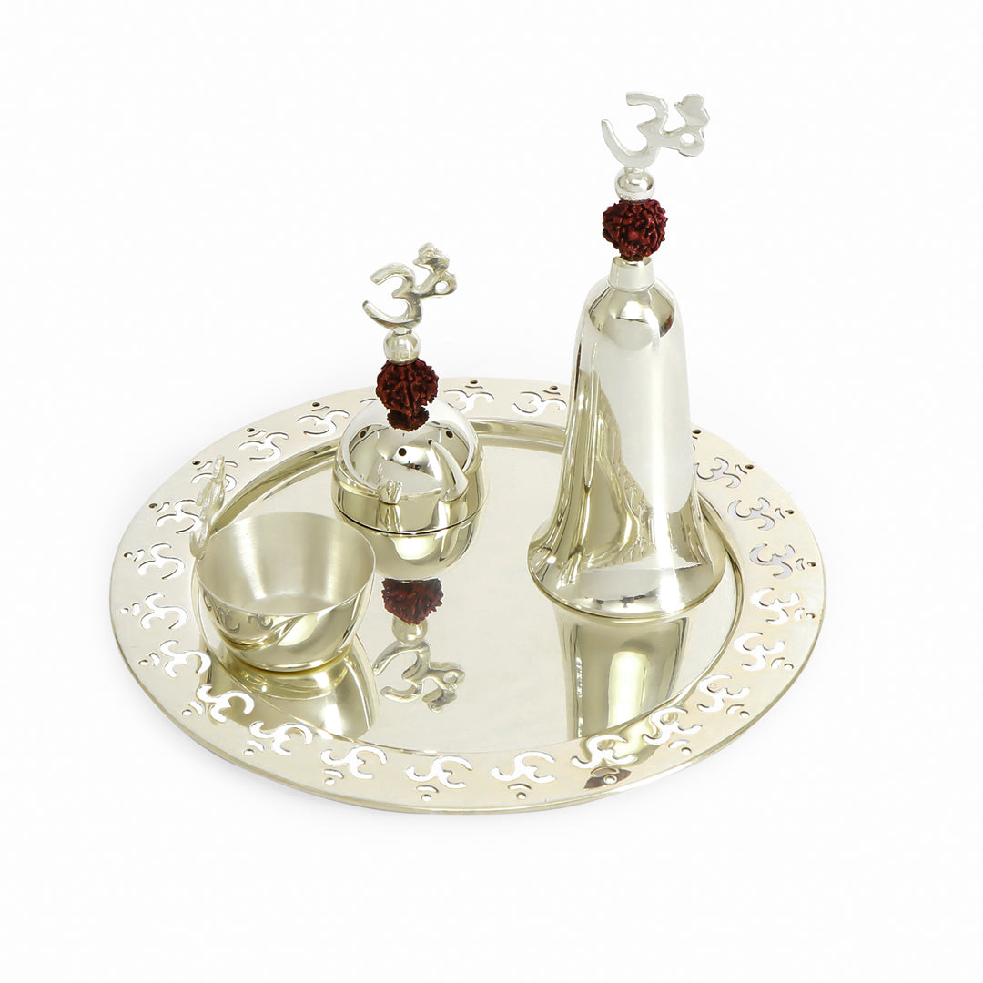 Puja Thali Set - Om Bell