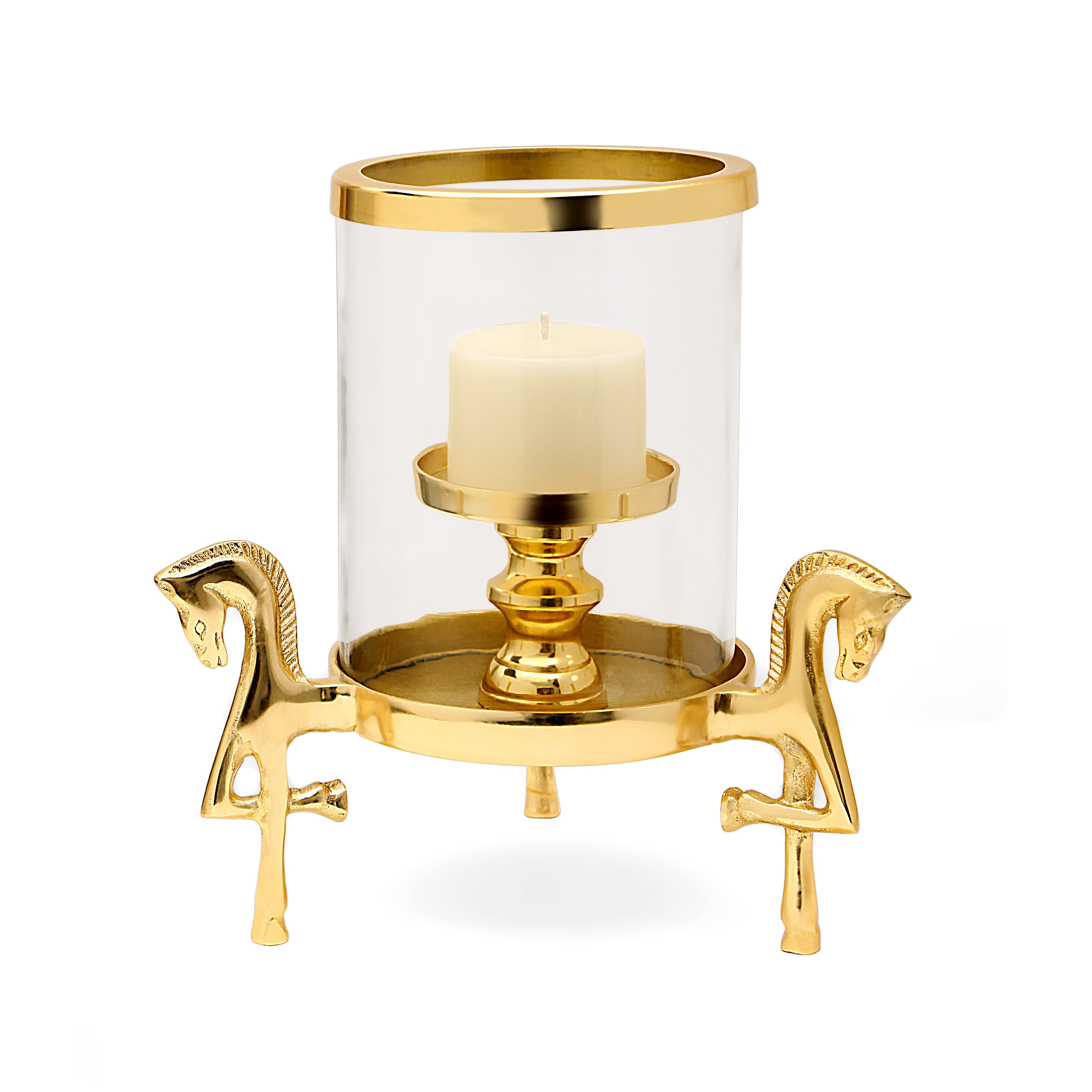 Gold Horse Candle Stand - The Home Co.