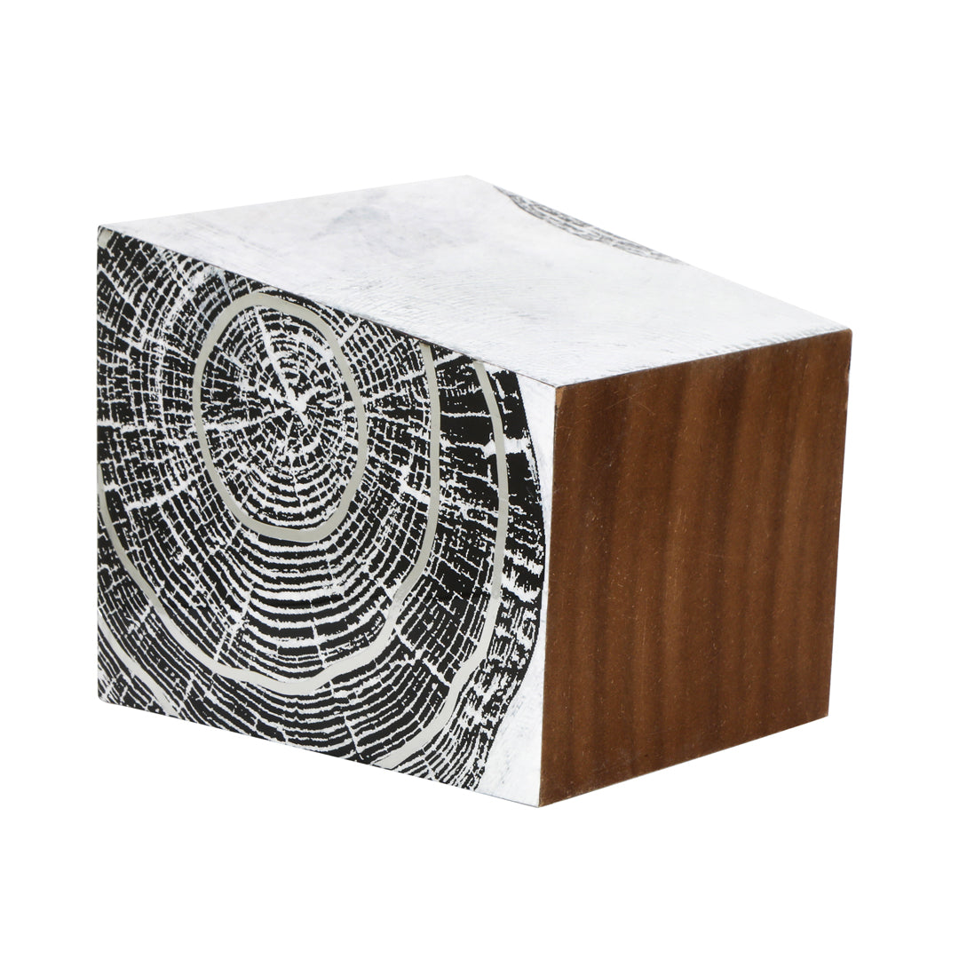 Dustbin - Spiral Pattern Enamel - Wooden Dustbin