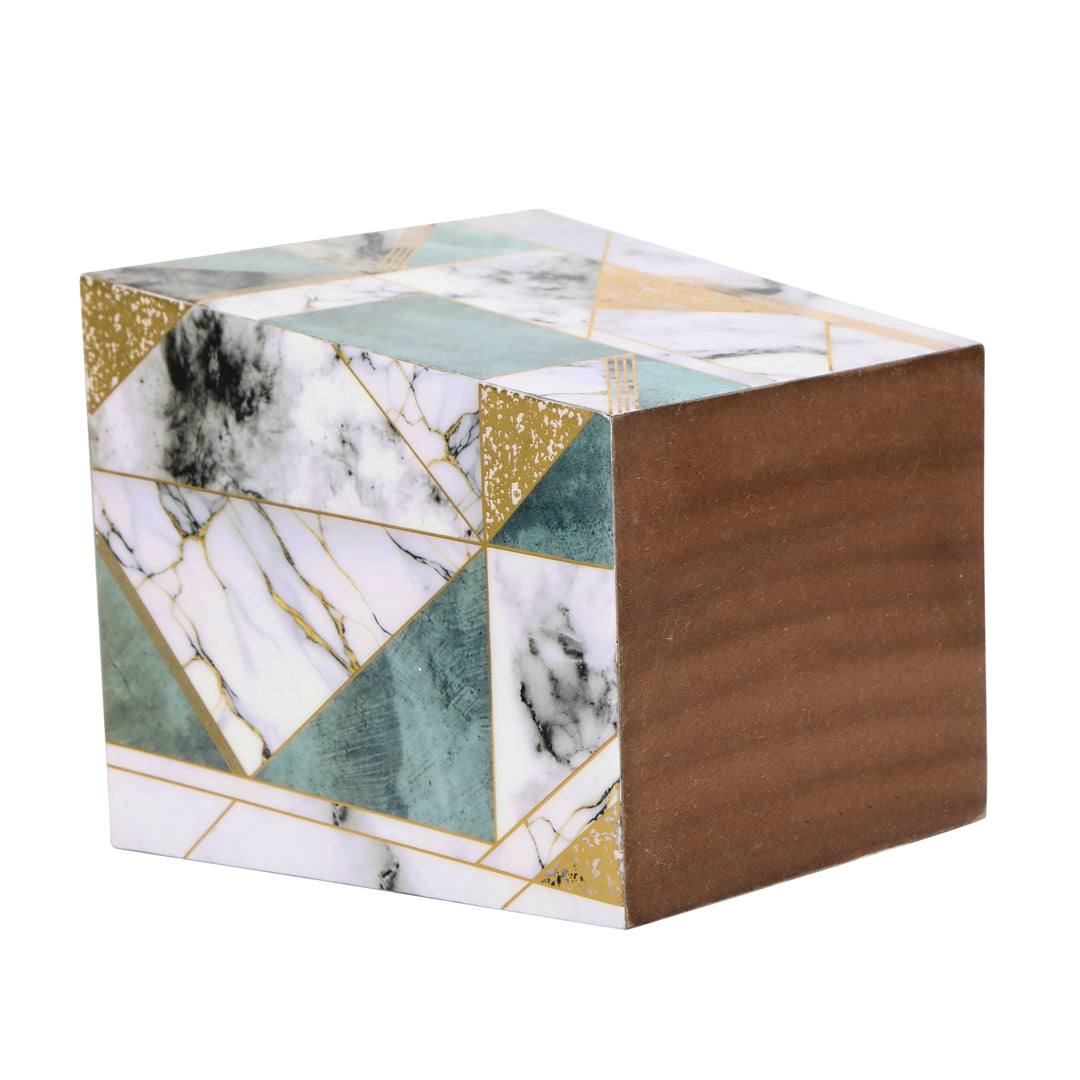 Dustbin -  New Onyx Pattern Enamel - Wooden Dustbin