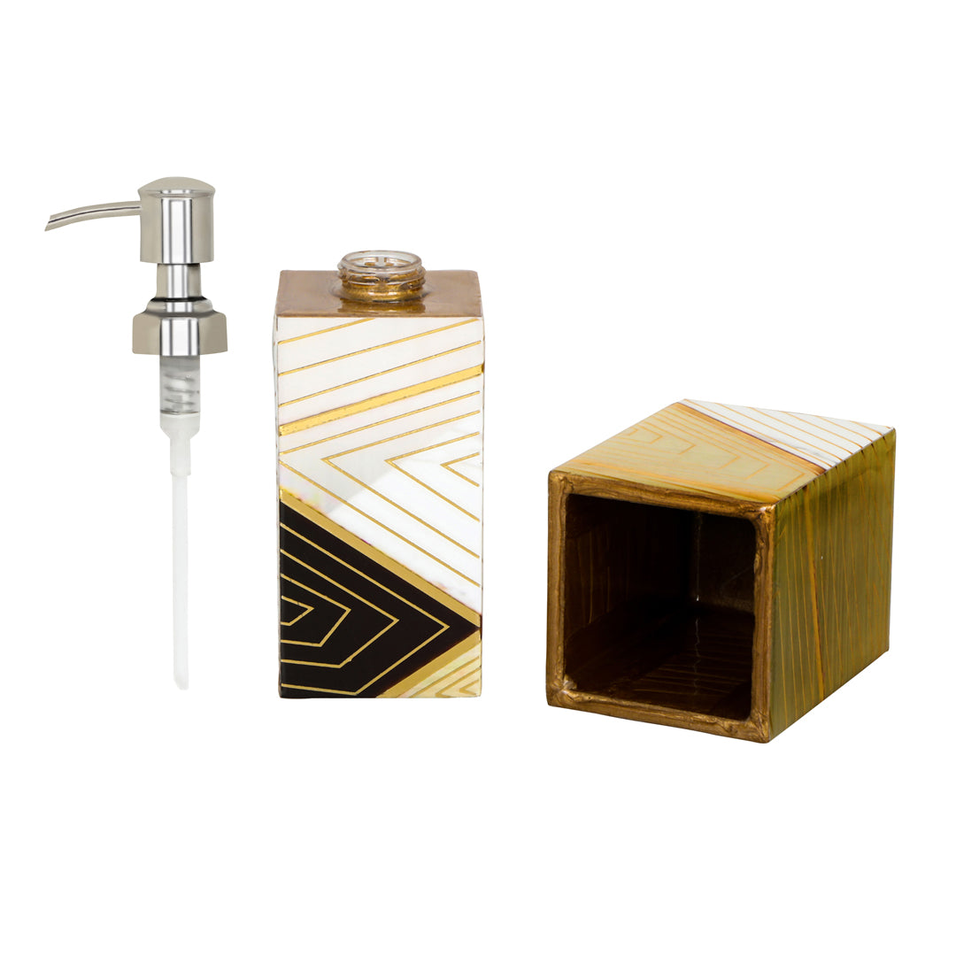 Bathroom Set - Gold Triangle - Set Of Two