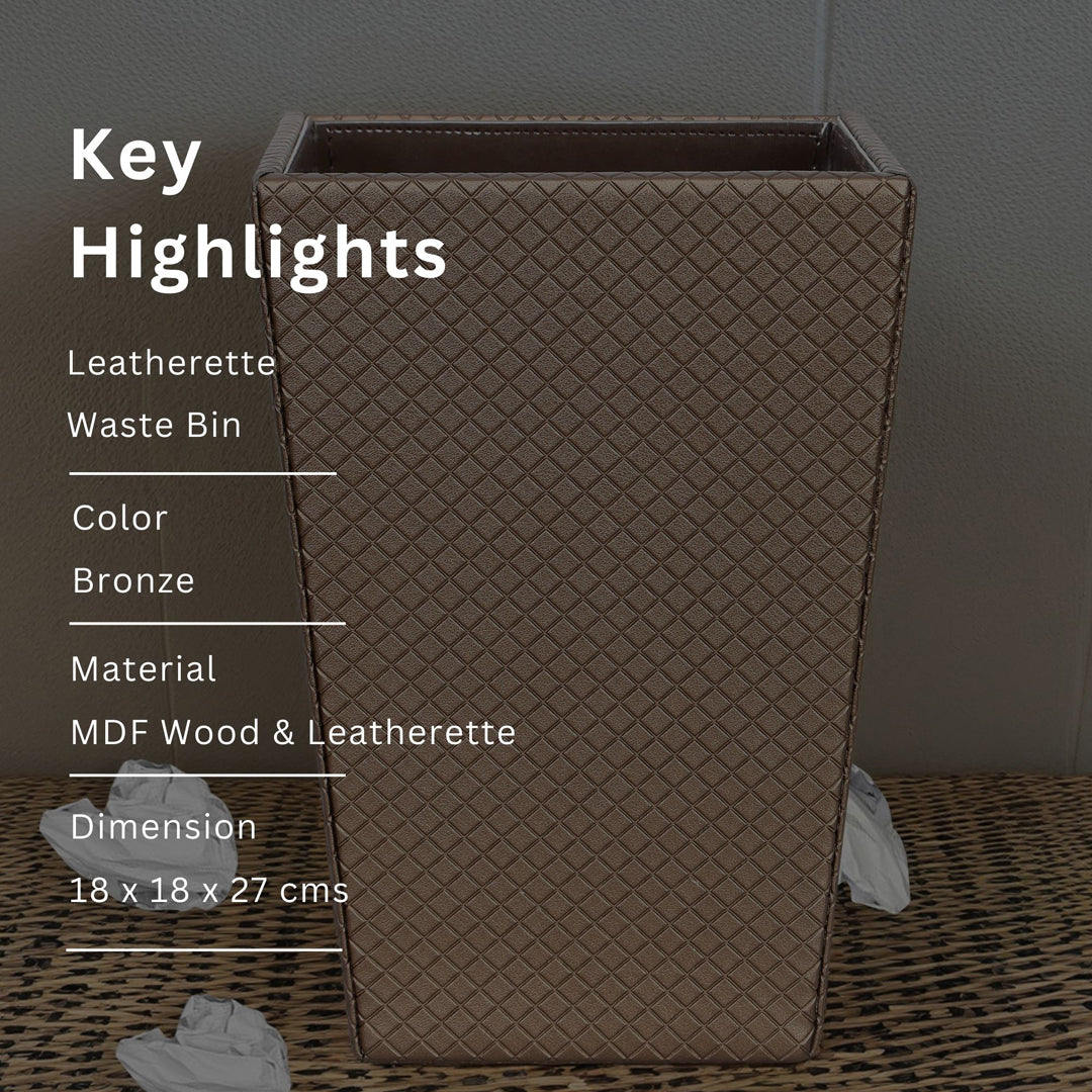 Dustbin - Bronze Leatherette