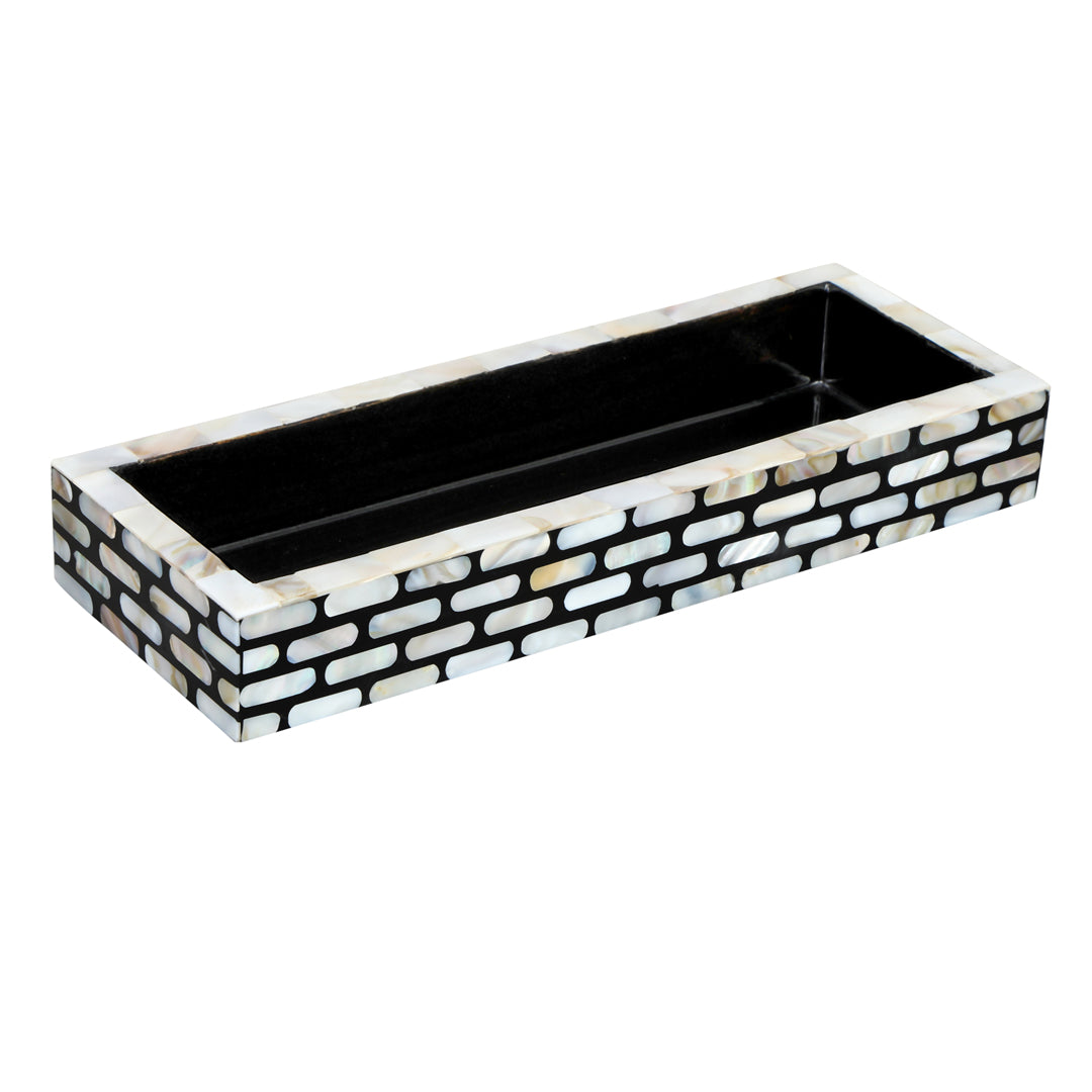 Single Tray - Black Mother Of Pearl - Pen Tray