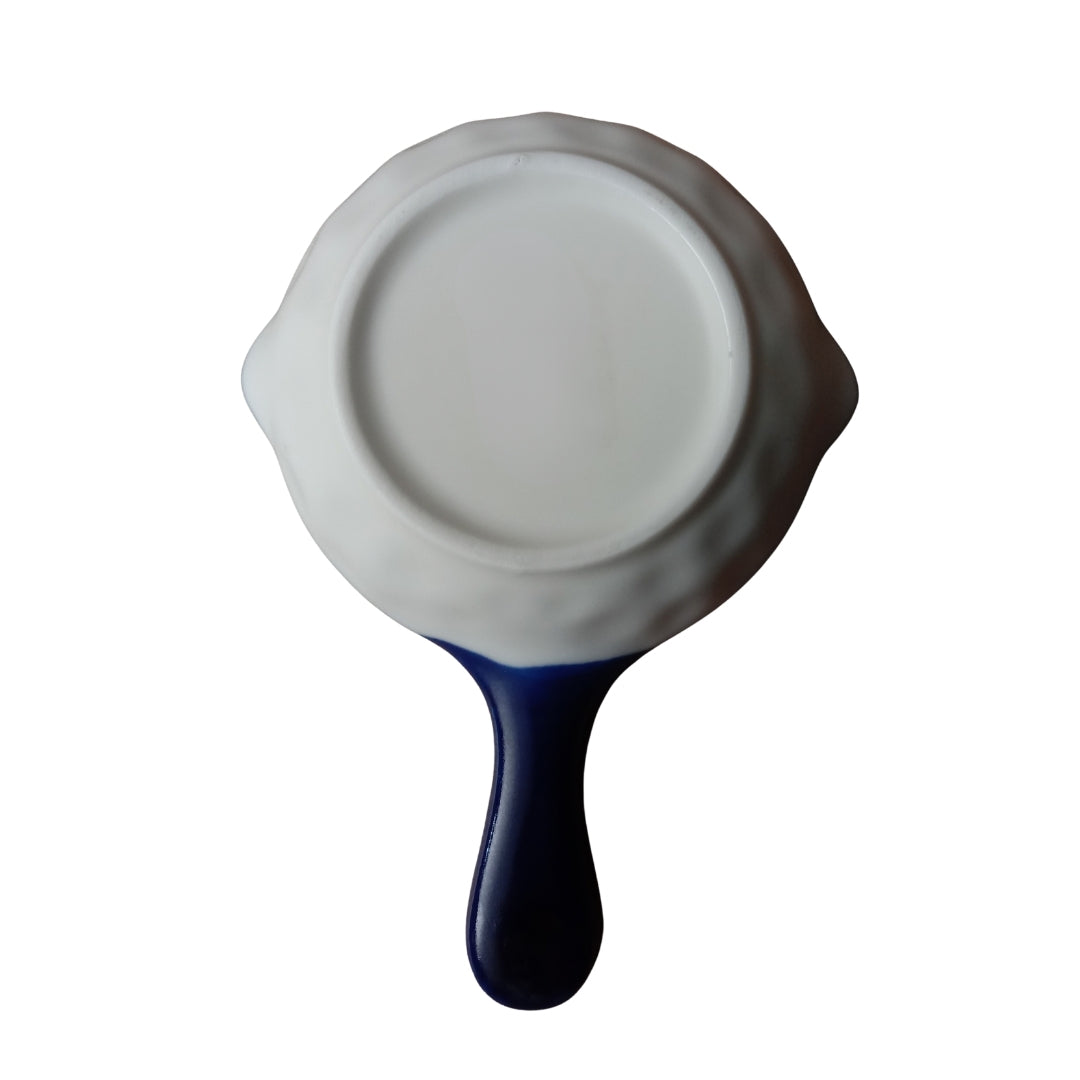 6 Pcs Blue & White Floral Ceramic Round Dip Bowl Set