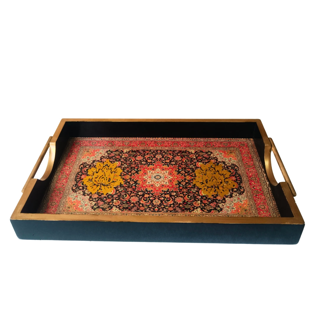 Medium Maroon Digital Wooden Tray