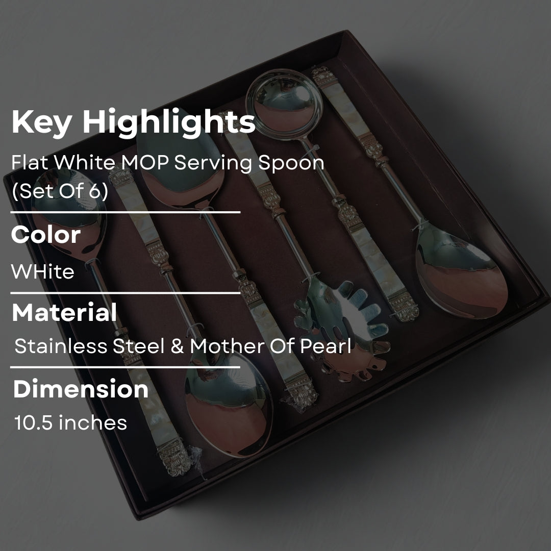 Serving Set - Flat White Mother Of Pearl set of 6