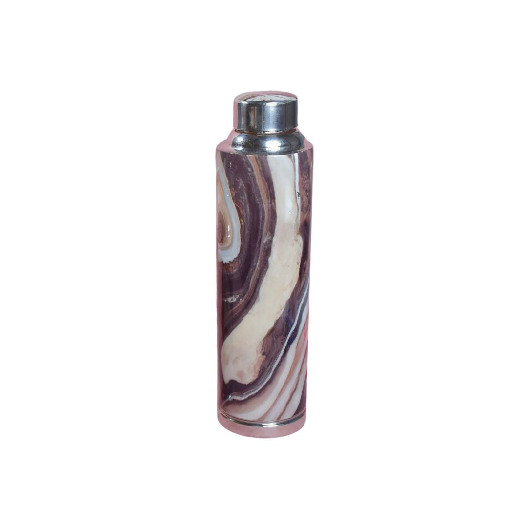 Brown Marble Copper Bottle - Set Of 3