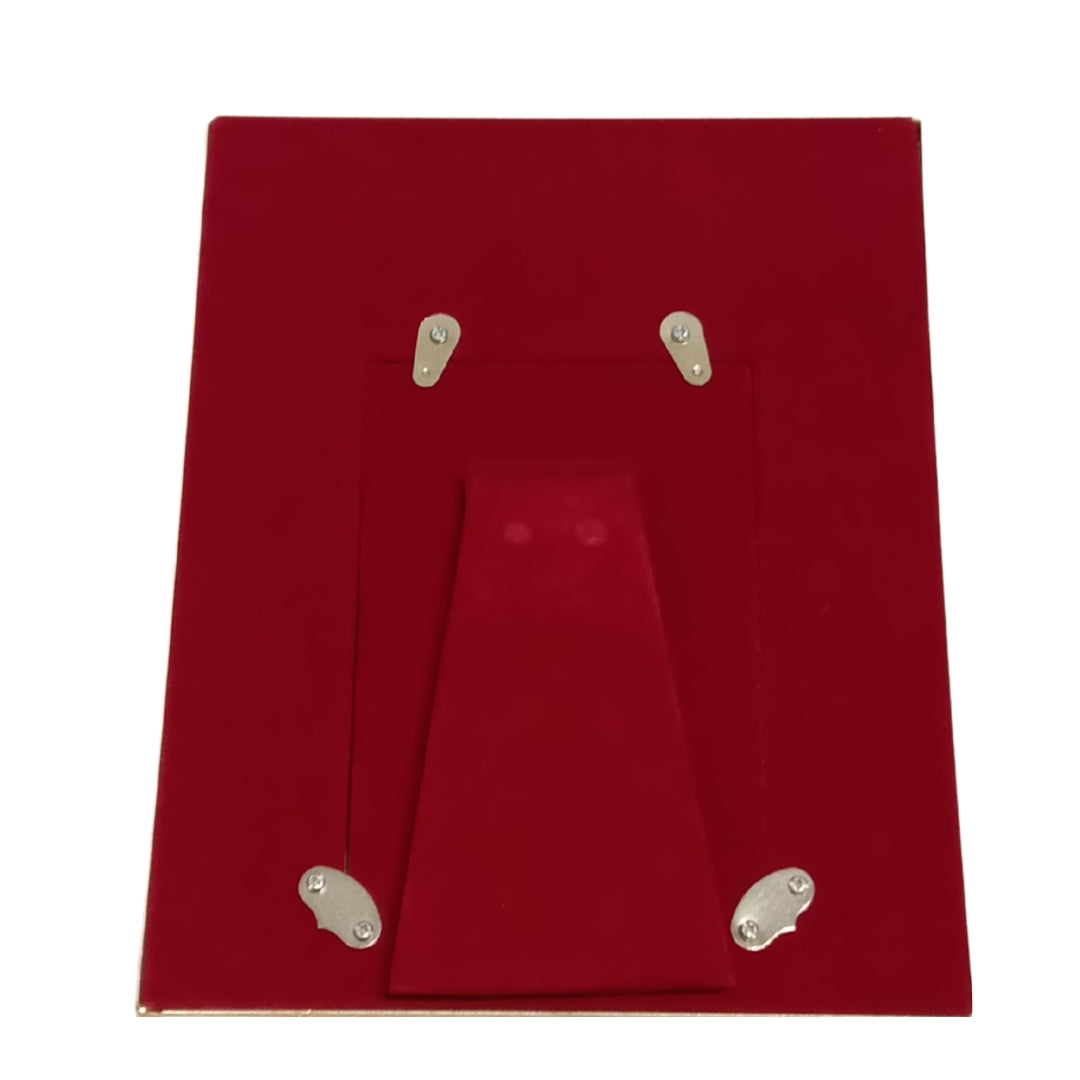 Silver Plated Pichwai Kamdhenu Cow Photo Frame (Red Velvet Gift Box)