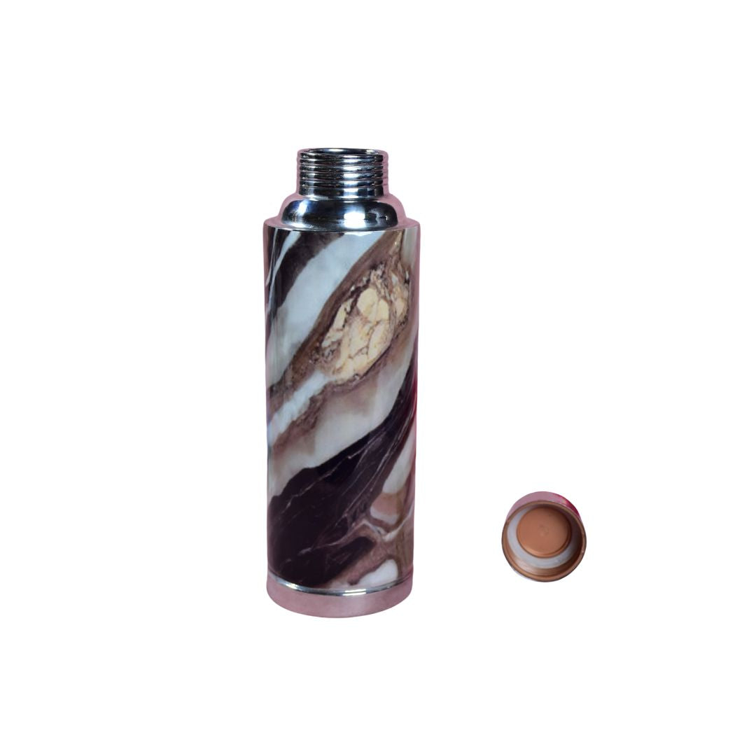 Brown Marble Copper Bottle Small - 500ml