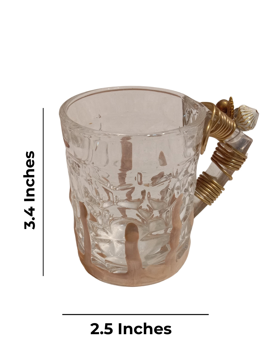 Checkered Tall Filigree Cup Set of 6