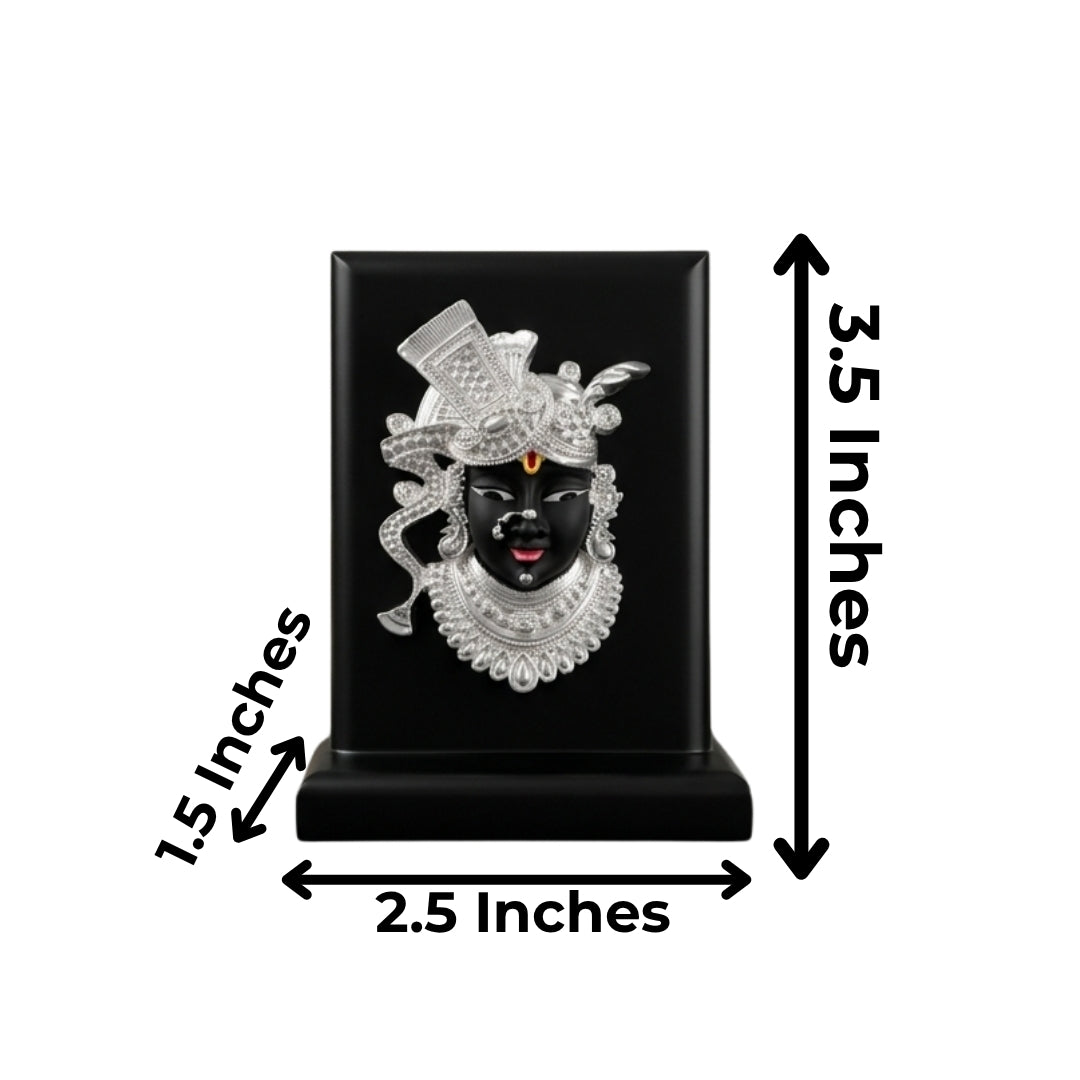 The Home Co- 999 Pure Silver Plated Divine Shreenathji  Idol Handcrafted Spiritual Decor & Auspicious Gift (Copy)