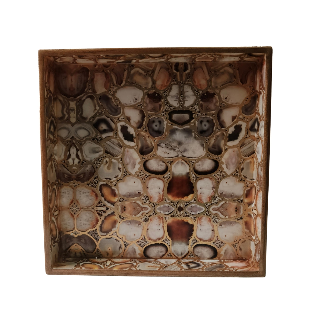 Agate Design Enamel Tray Square